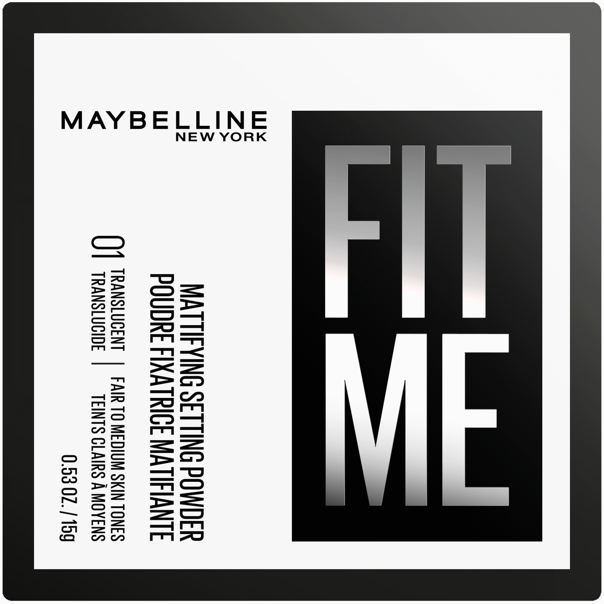 P&oacute; Fixador Matificante Fit Me 01 Transl&uacute;cido Maybelline New York