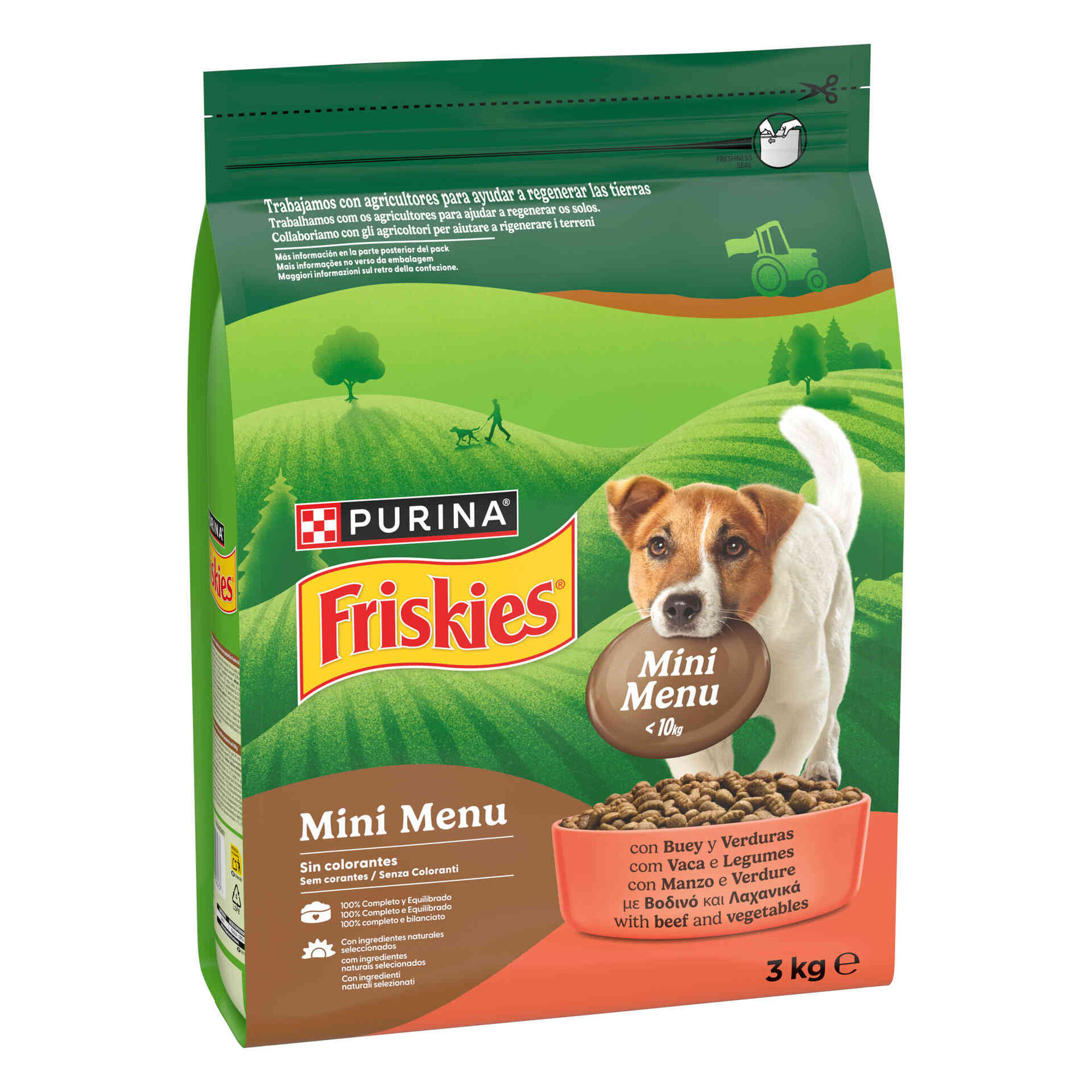 Ra&ccedil;&atilde;o para C&atilde;o Adulto Mini Menu Vaca Purina Friskies