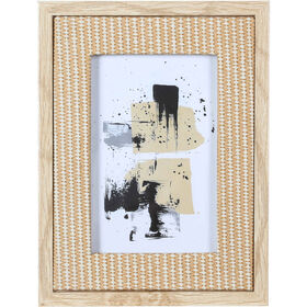 Moldura Palhinha 10x15cm Bege Kasa
