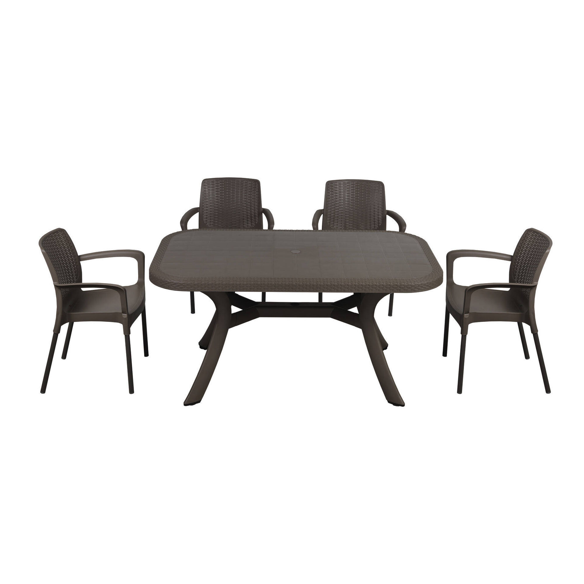 Mesa Retangular Castanha Caribe