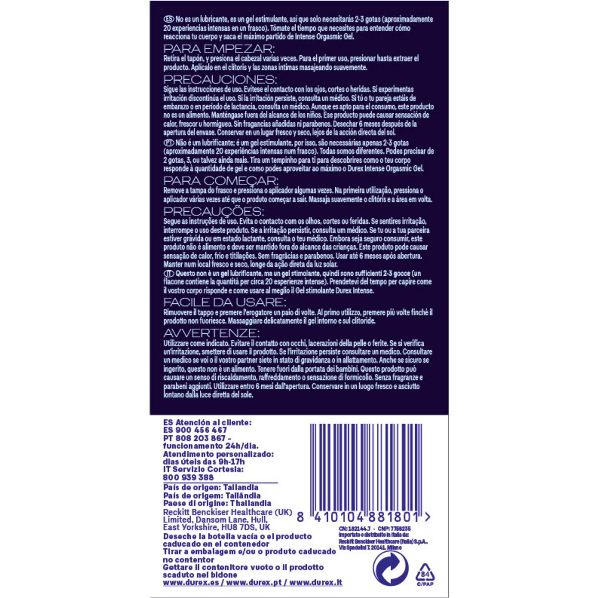 Gel Lubrificante Intense