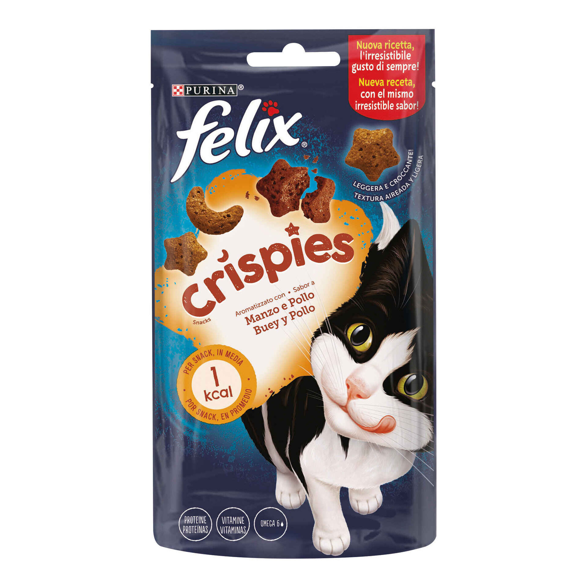 Snack para Gato Adulto Crispies Vaca e Frango