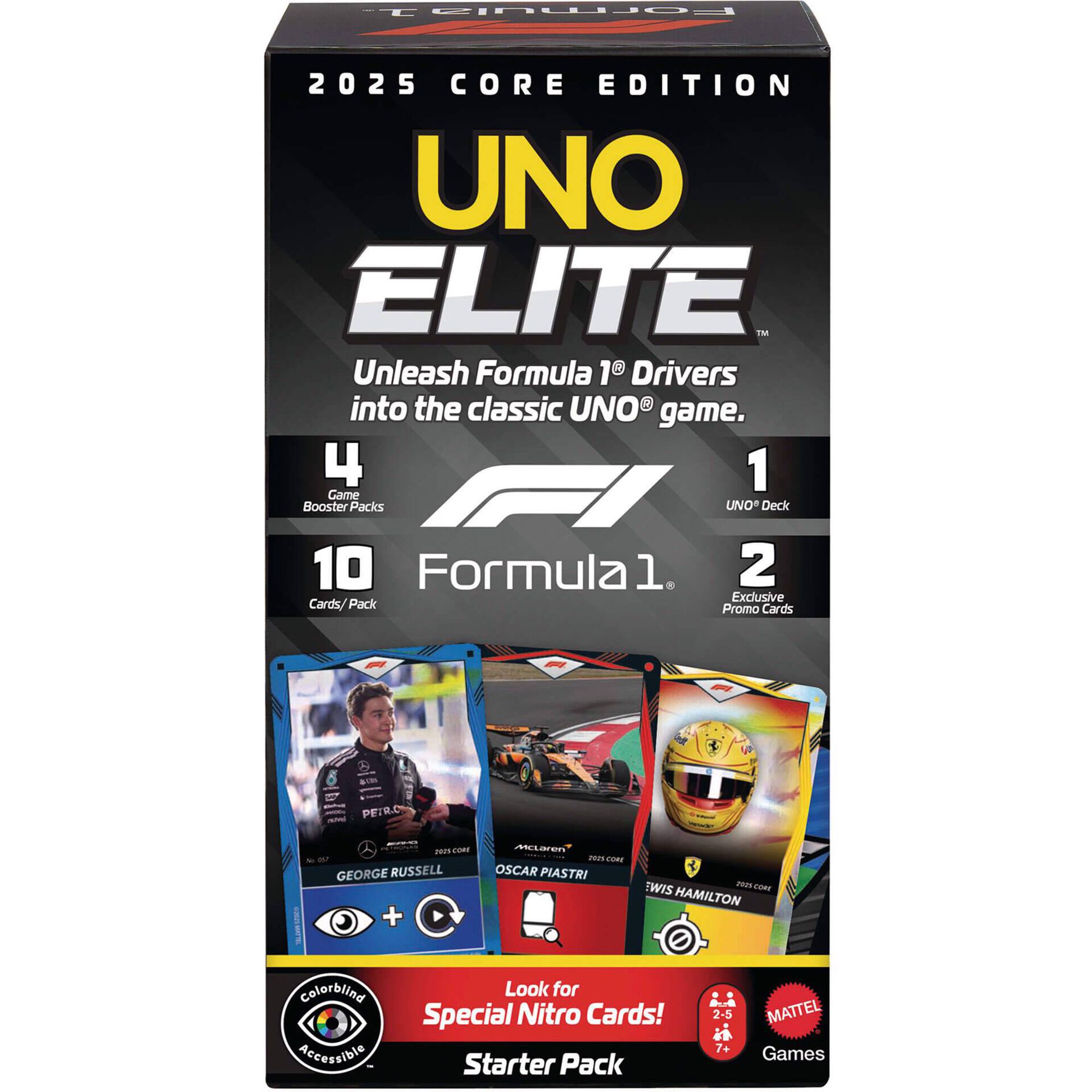 UNO - Jogo de Cartas UNO Elite F1 Edi&ccedil;&atilde;o Pack Iniciante