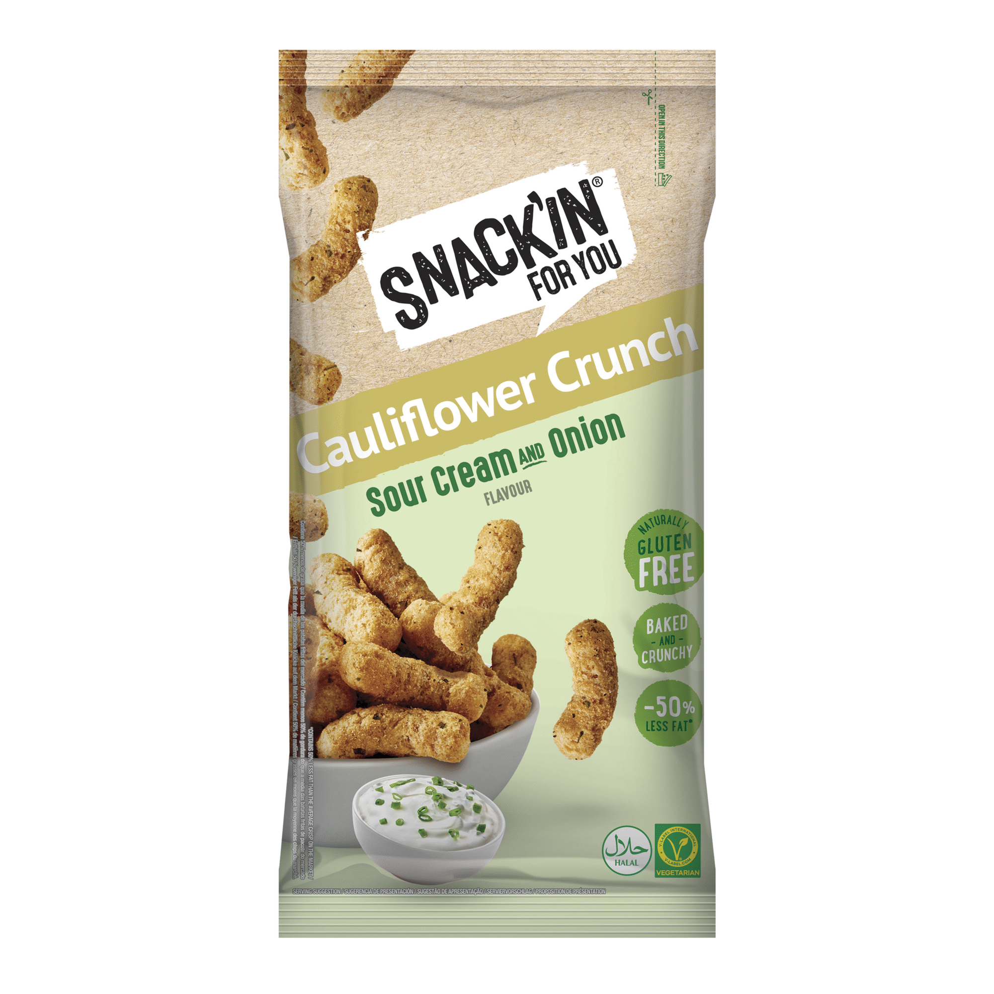 Snack Cauliflower Crunch Sour Cream e Cebola Snack'In