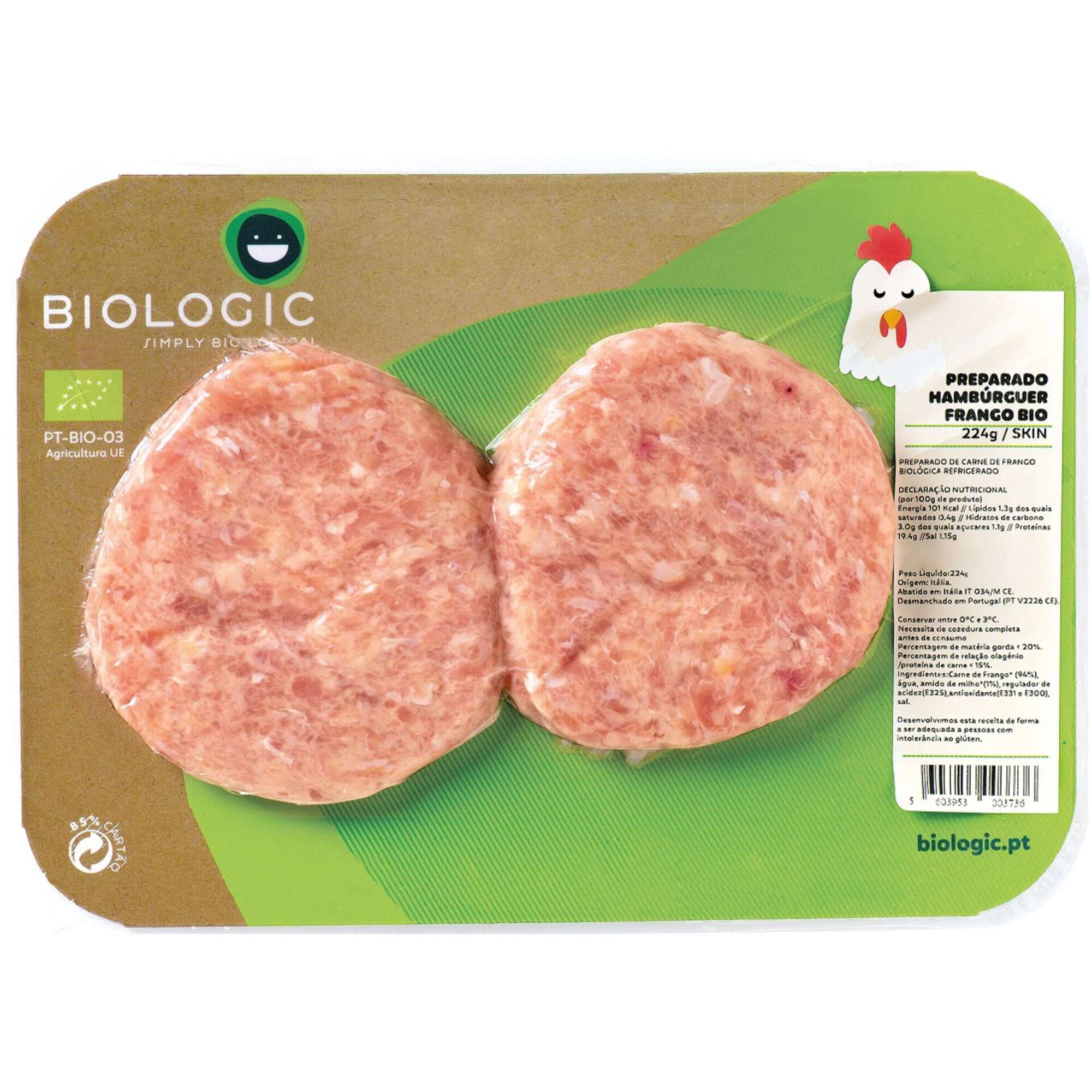 Hambúrguer de Frango Biológico Hambúrguer de Frango Biológico