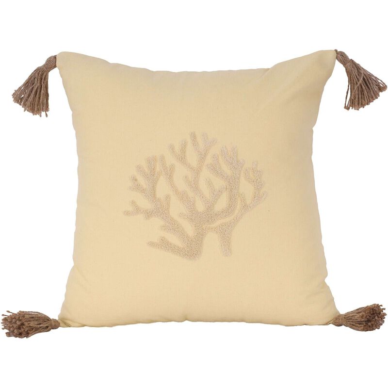 Almofada 45x45cm Amarela Coral Kasa