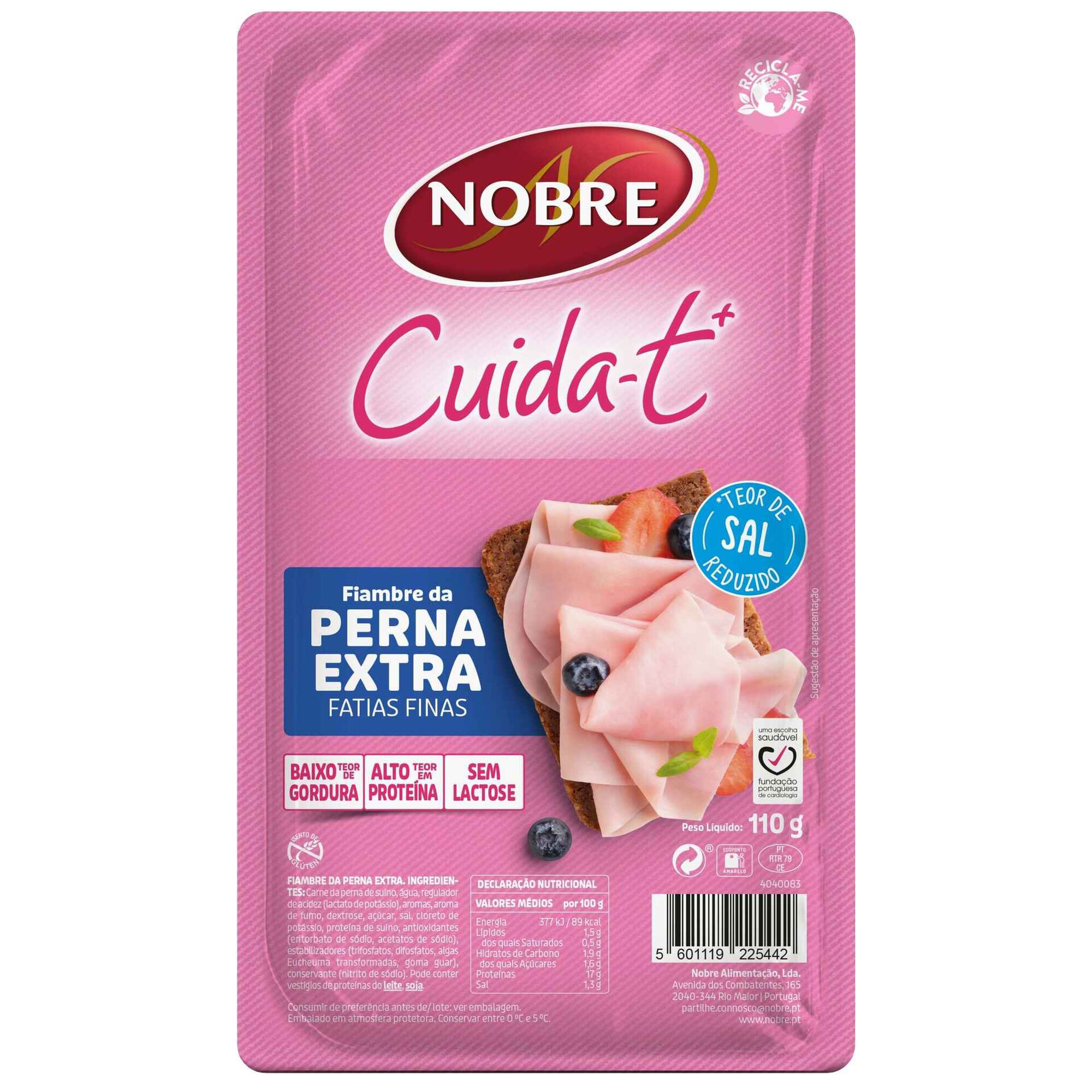 Fiambre da Perna Extra Cuida-t+ Fatias Finas Fiambre da Perna Extra Cuida-t+ Fatias Finas