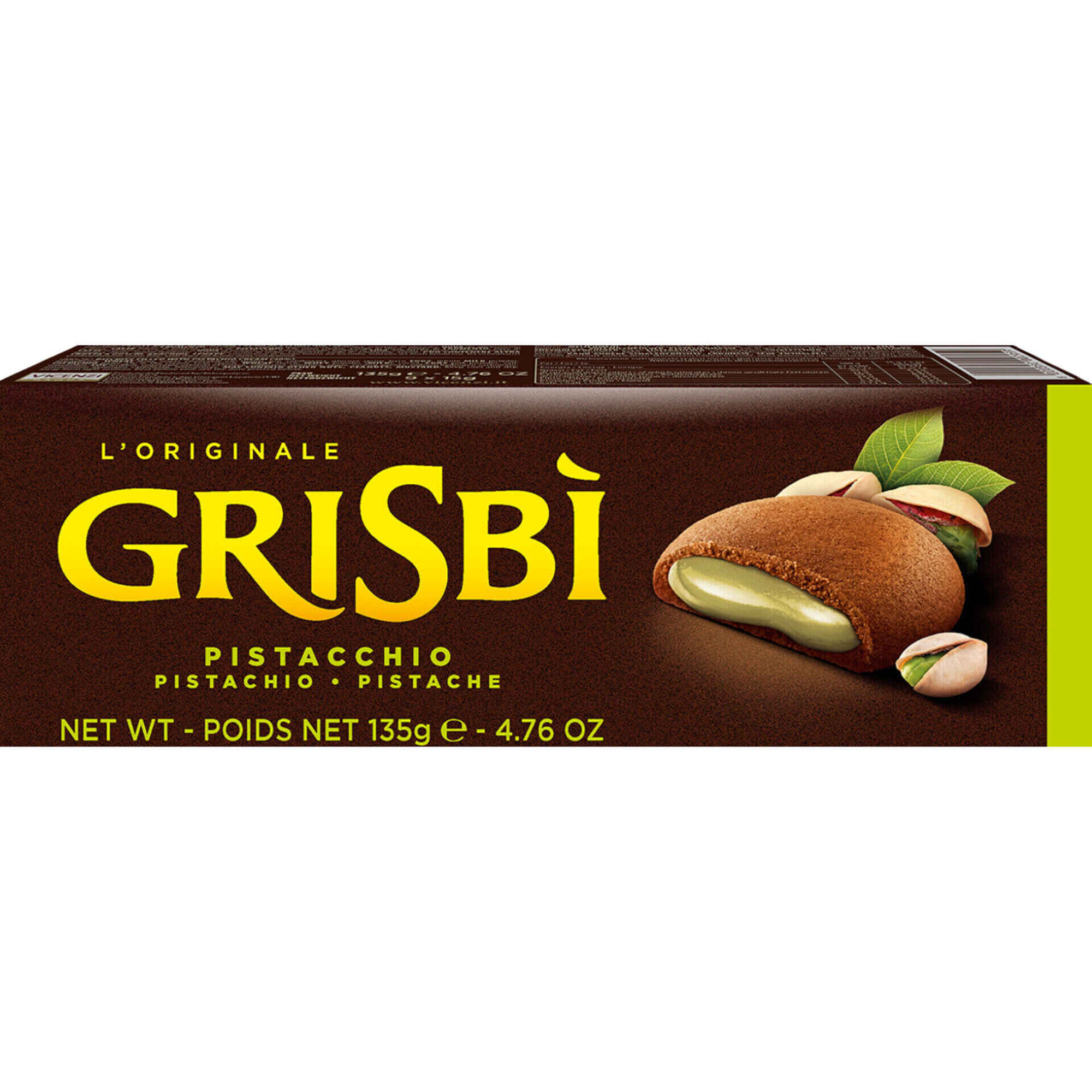 Bolacha de Chocolate com Recheio de Pist&aacute;chio Grisbi