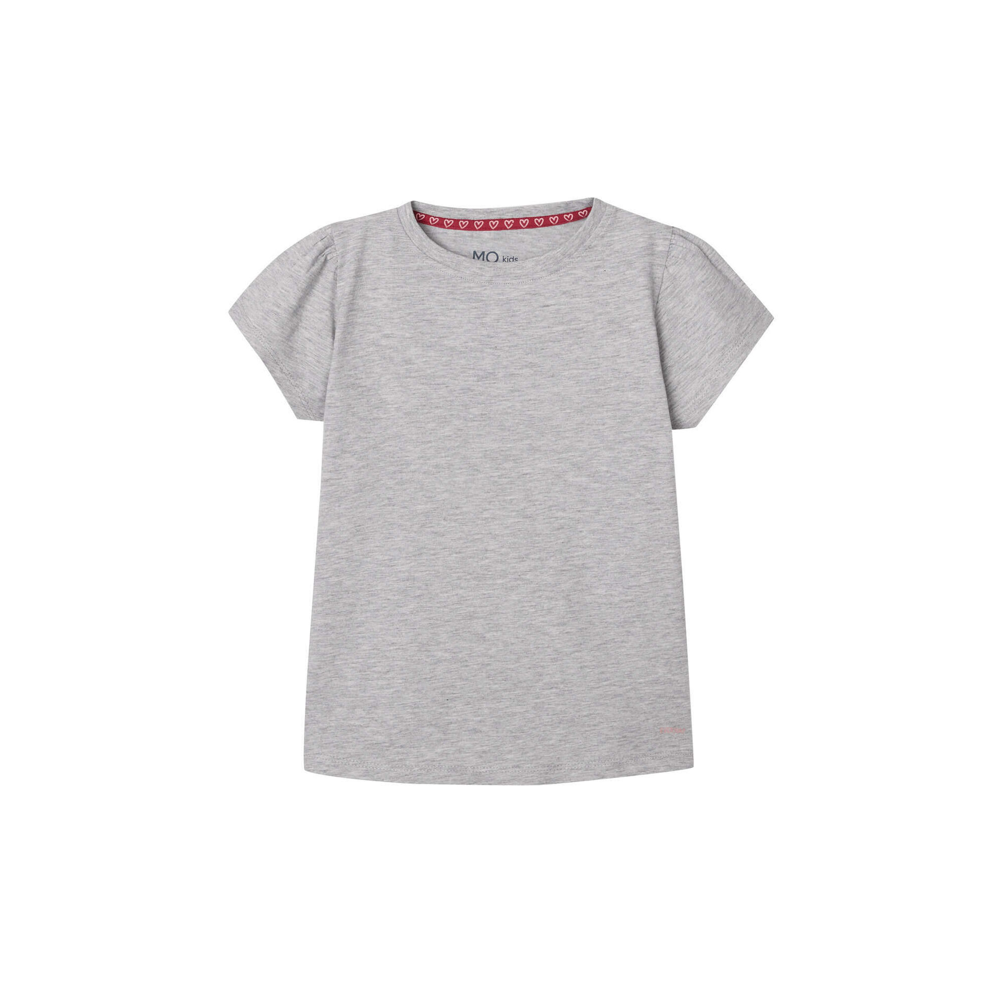 T-shirt Algodão Cinza Claro Menina T-shirt Algodão Cinza Claro Menina