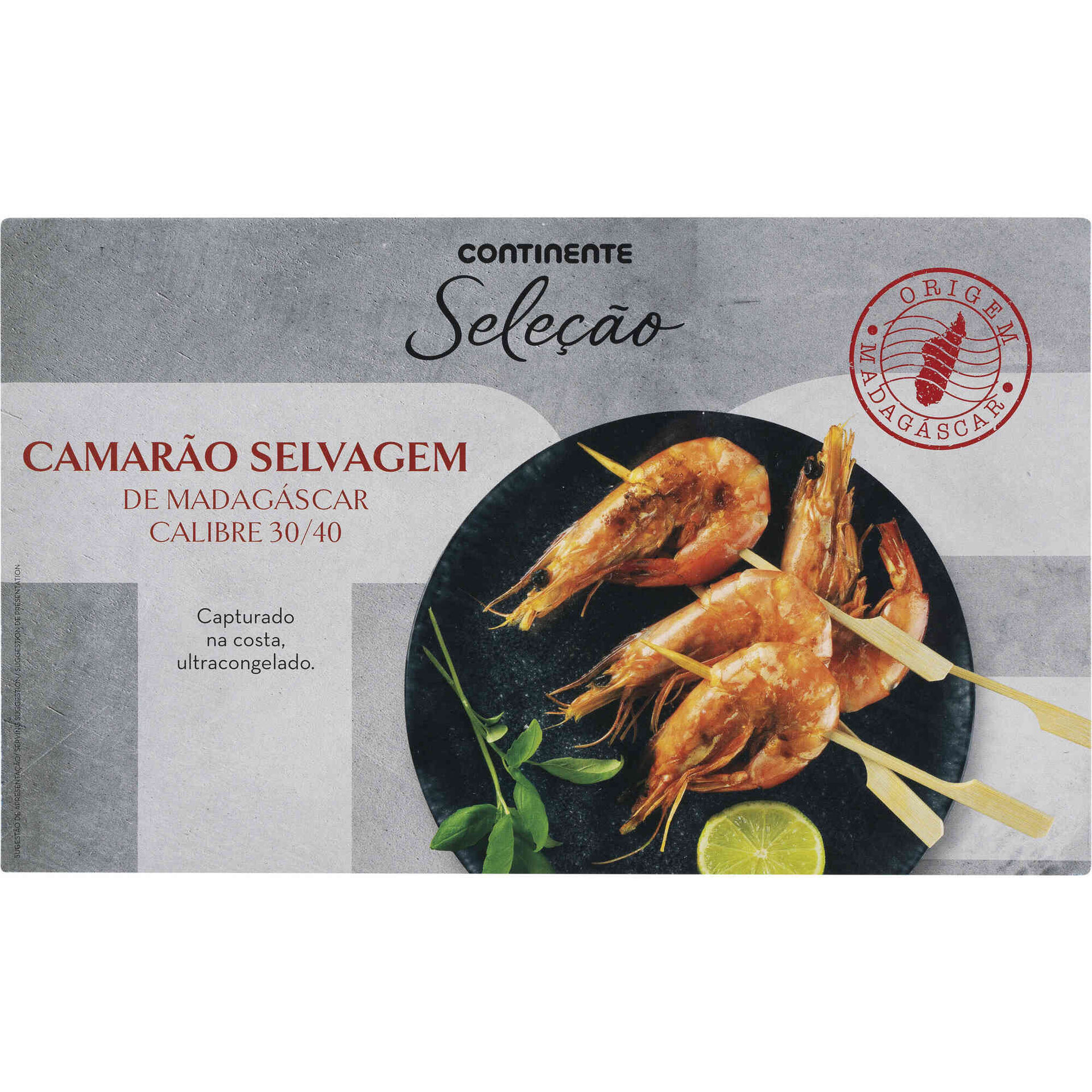 Camarão Selvagem de Madagáscar 30/40 Ultracongelado