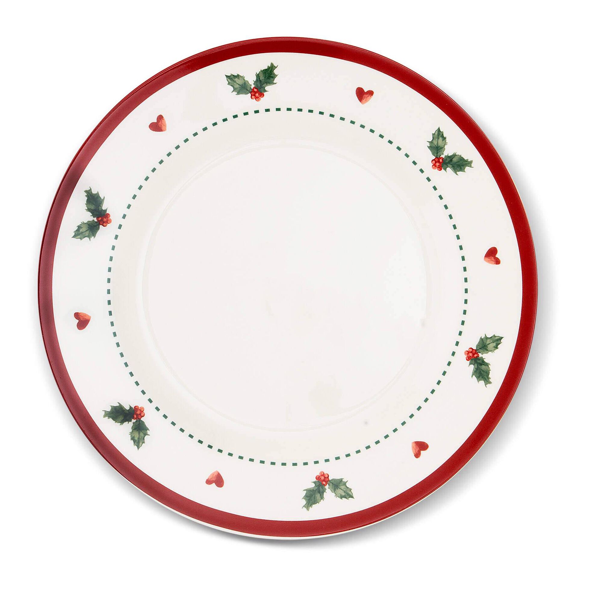 Servi&ccedil;o Mesa Vermelho, Branco e Azevinho 6 pessoas Kasa