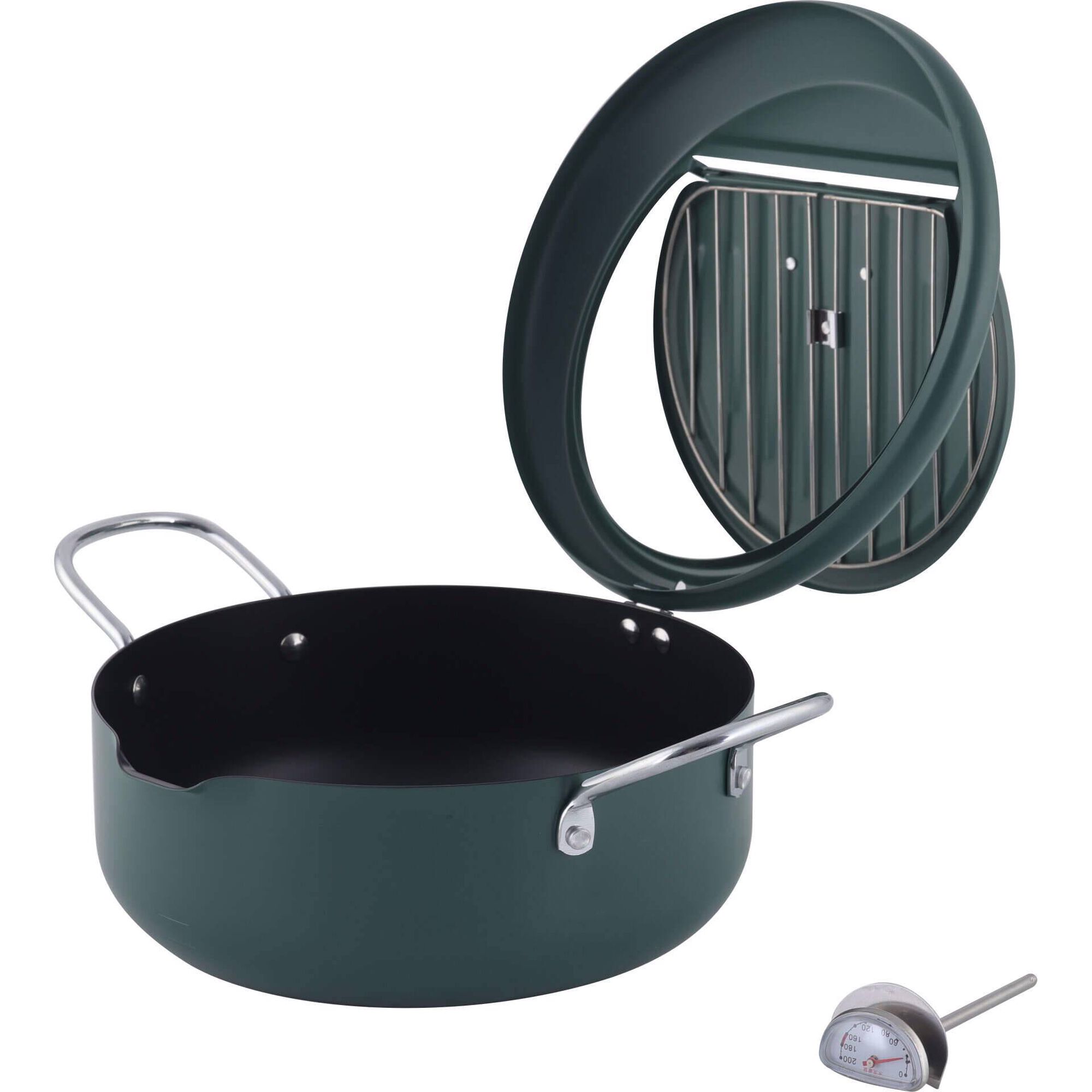 Fritadeira 24cm com Escorredor e Term&oacute;metro Kasa