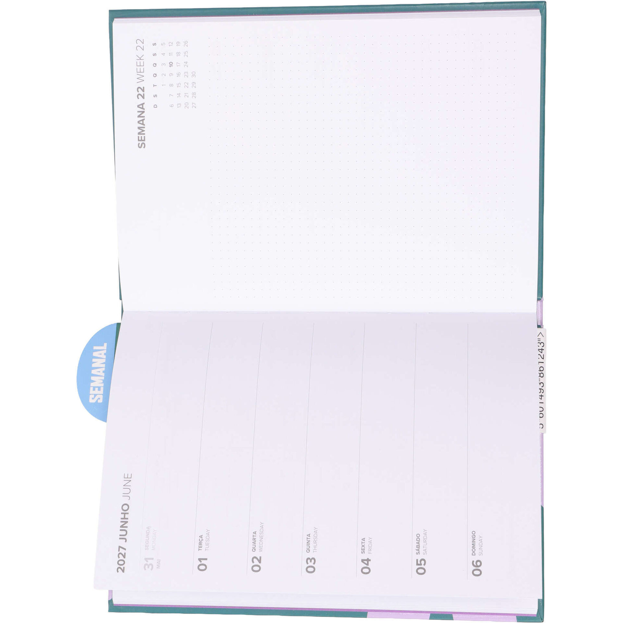 Conjunto Agenda Semanal 2027 A5 e Esferogr&aacute;fica (v&aacute;rios modelos) Note!