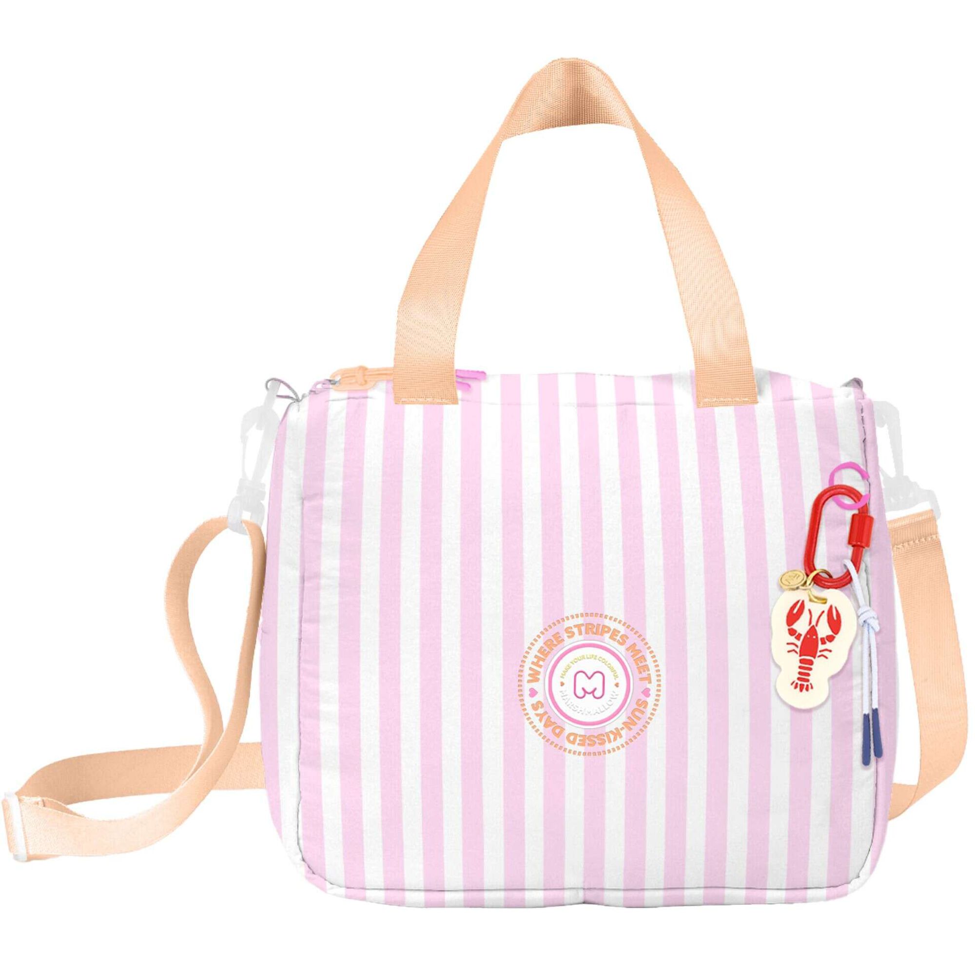 Lancheira Striped Love Rosa Marshmallow