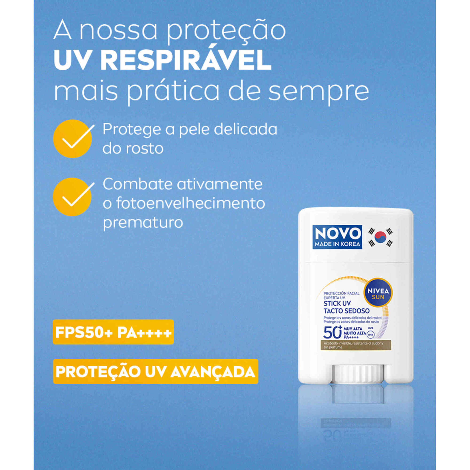 Protetor Solar Rosto Stick UV Especialista FP50+ Nivea Sun