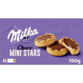 Bolachas com Chocolate Mini Stars Milka