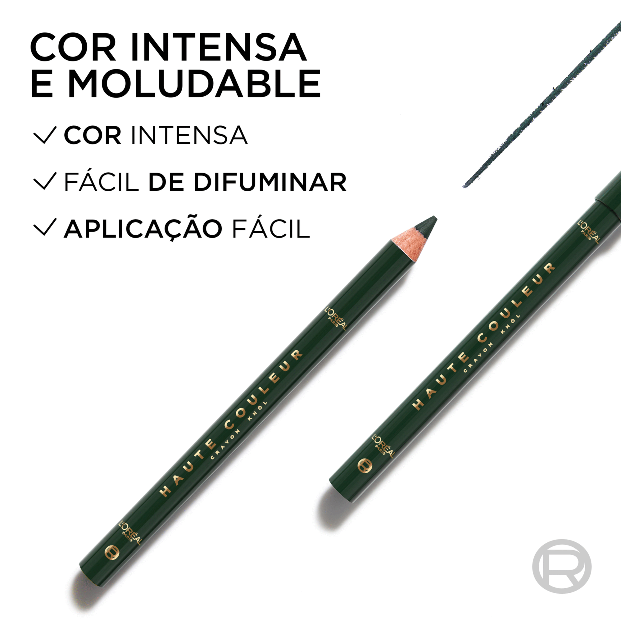 L&aacute;pis de Olhos Kh&ocirc;l Haute Couleur Preto L'Or&eacute;al Paris