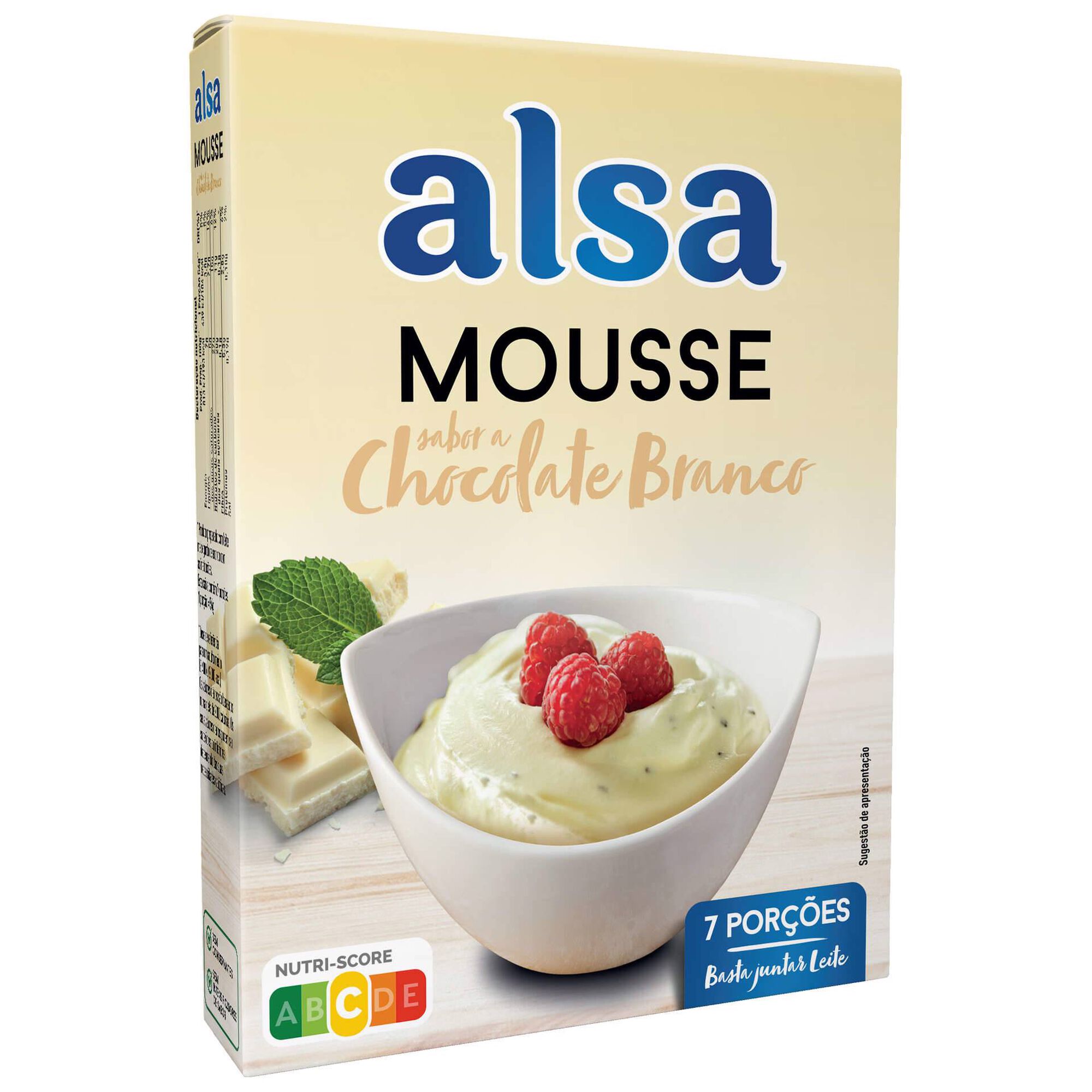 Mousse de Chocolate Branco com Pepitas