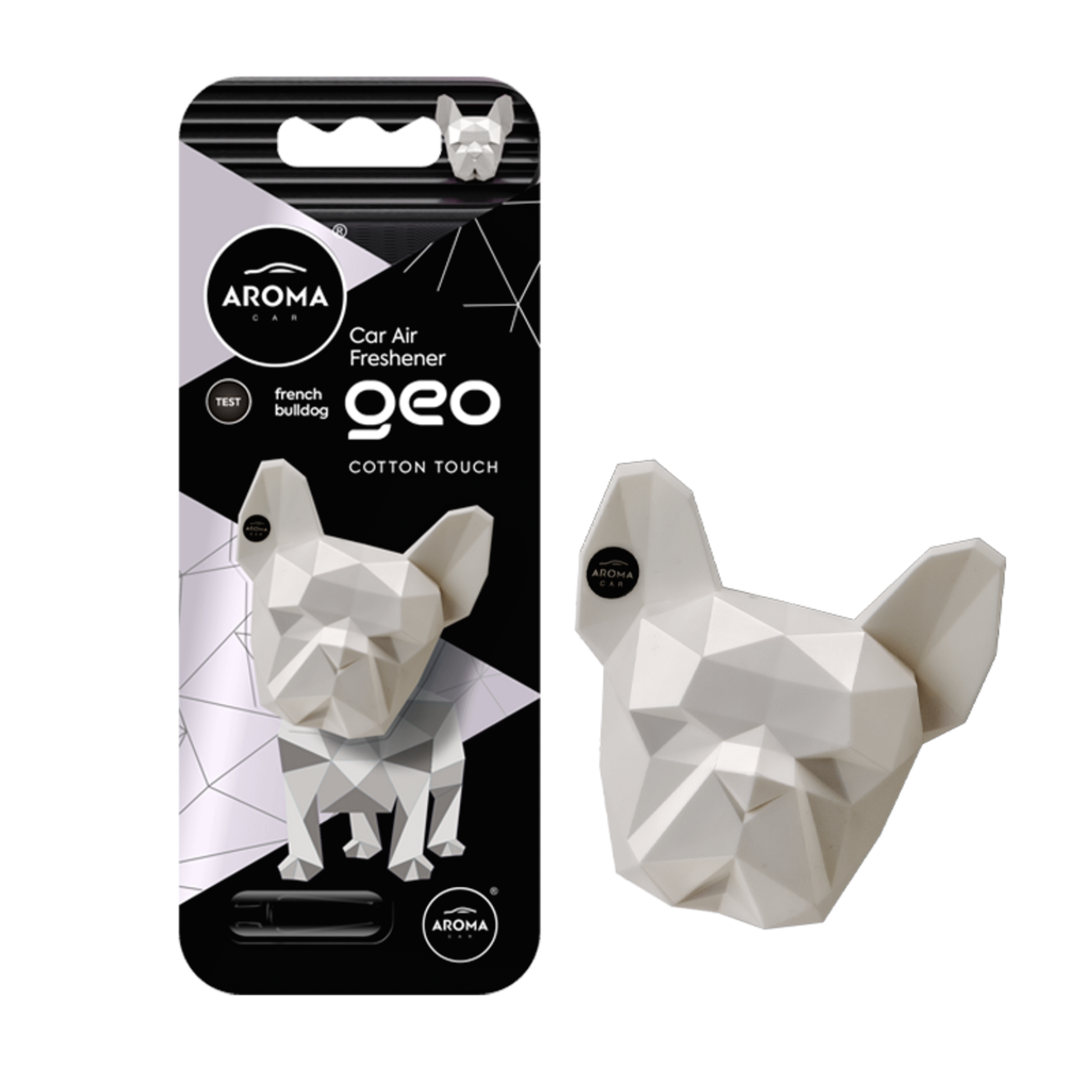 Ambientador Auto Encaixar Geo Dog Branco White Cotton Ambientador Auto Encaixar Geo Dog Branco White Cotton