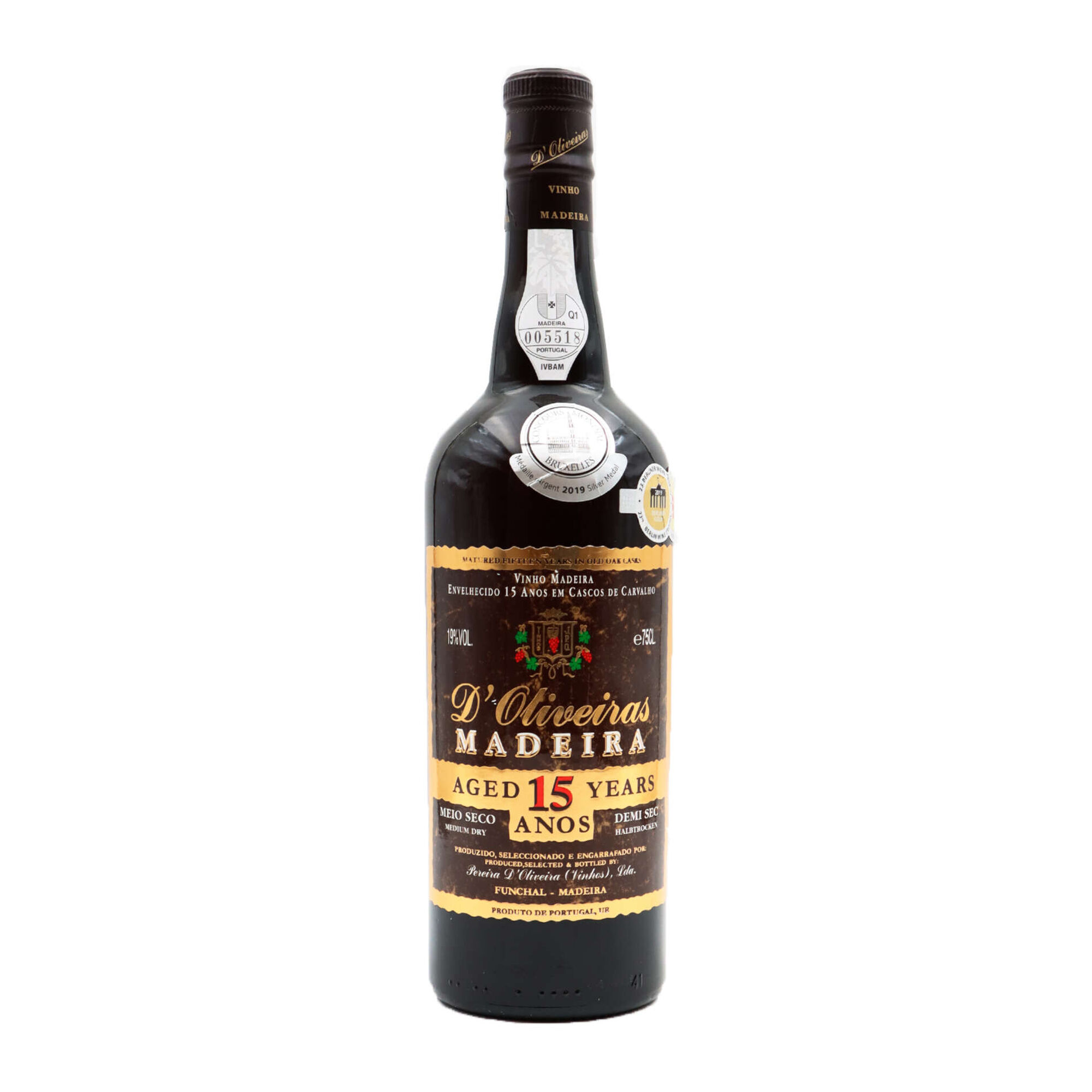 D´Oliveiras Meio Seco 15 Anos Vinho da Madeira