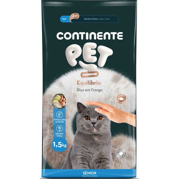 Ração para Gato Sénior Frango Continente Pet Premium