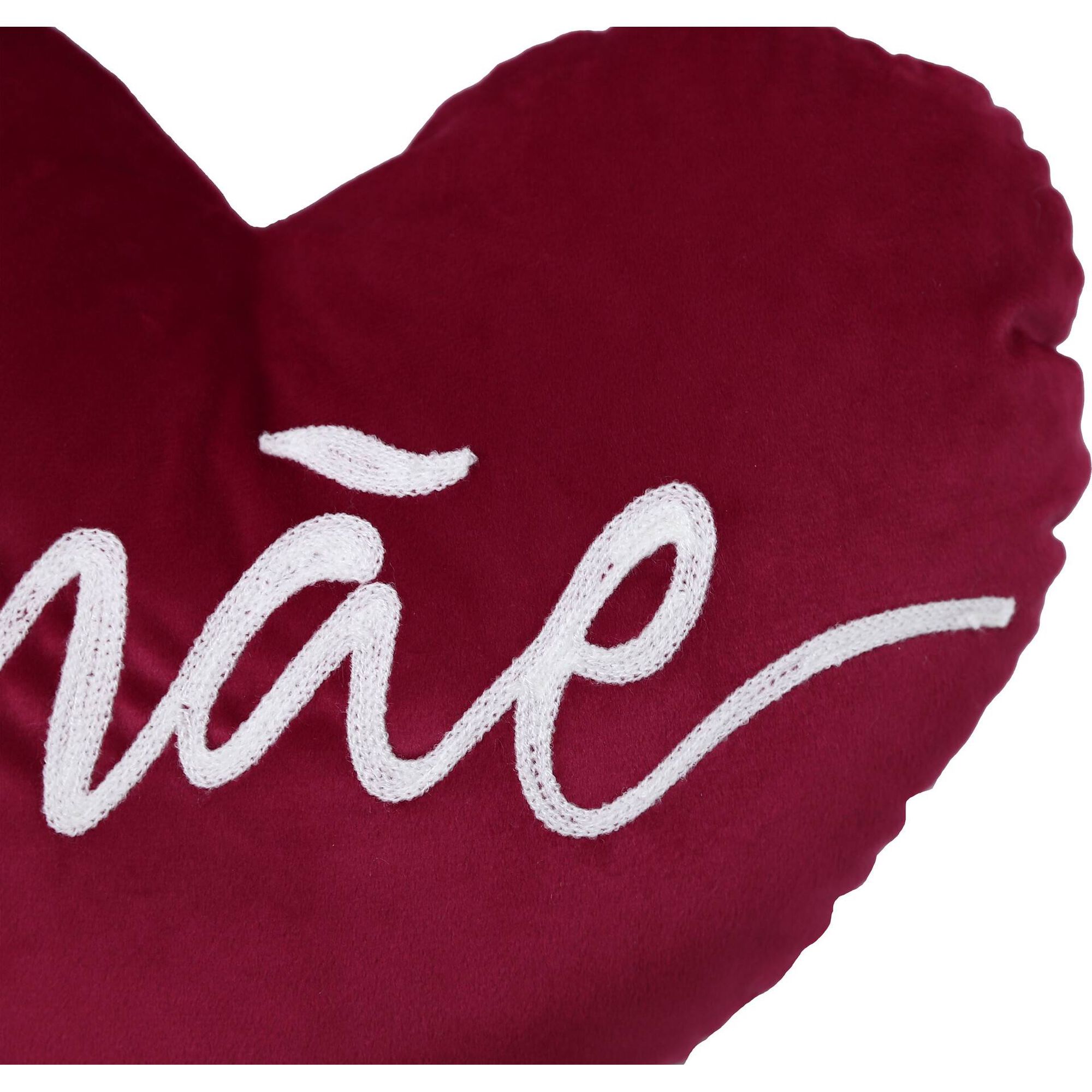 Almofada Cora&ccedil;&atilde;o 40x37x10cm M&atilde;e Vermelha Kasa