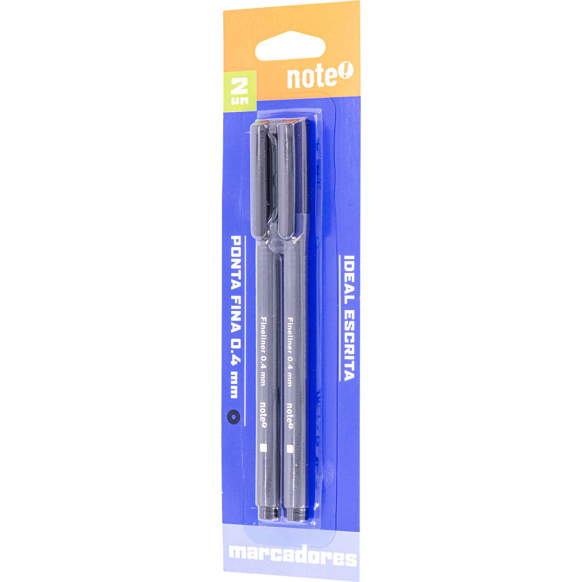 Conjunto 2 Marcadores de Escrita Fino de Tinta Preta Note!