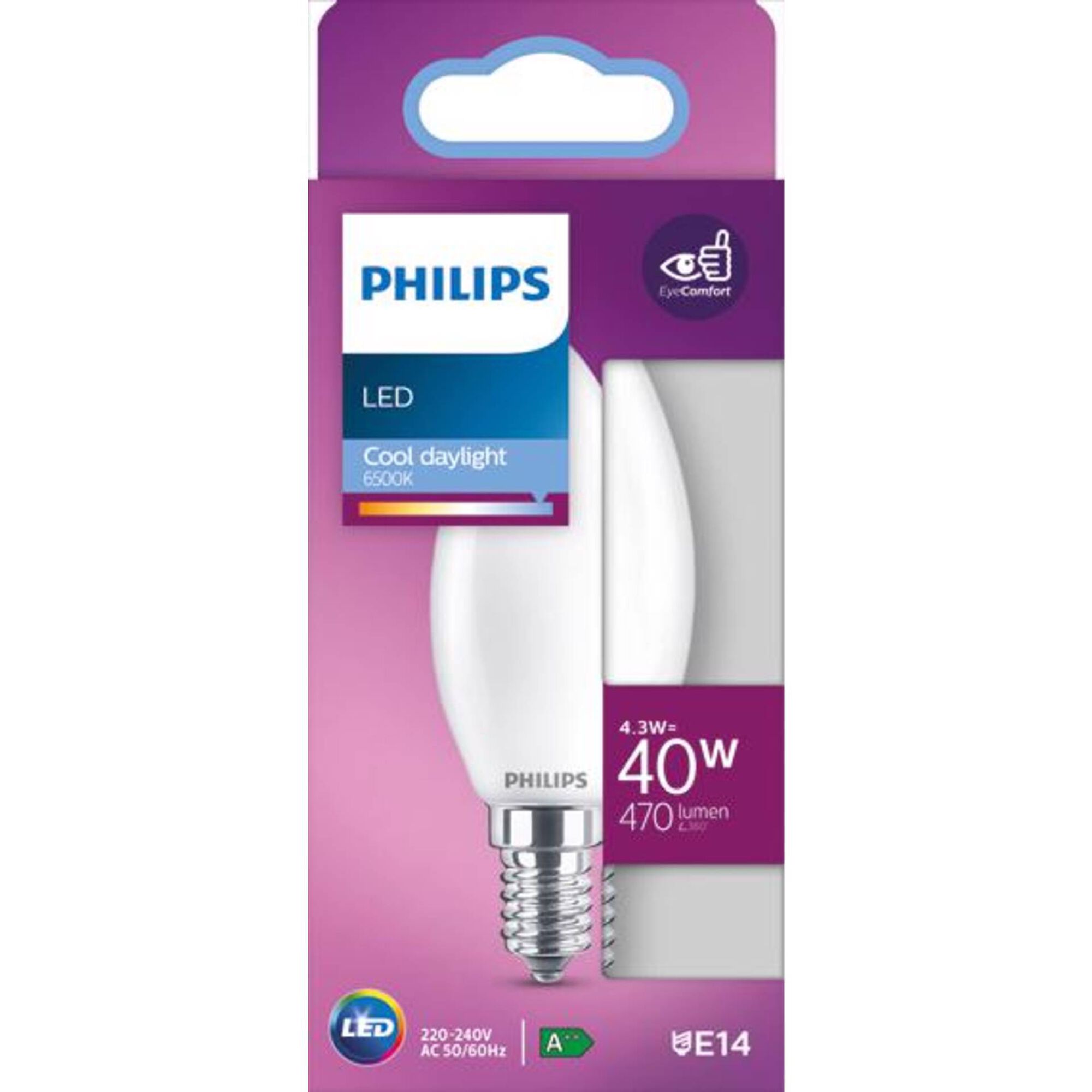 Lâmpada LED Vela E14 6500K 40W