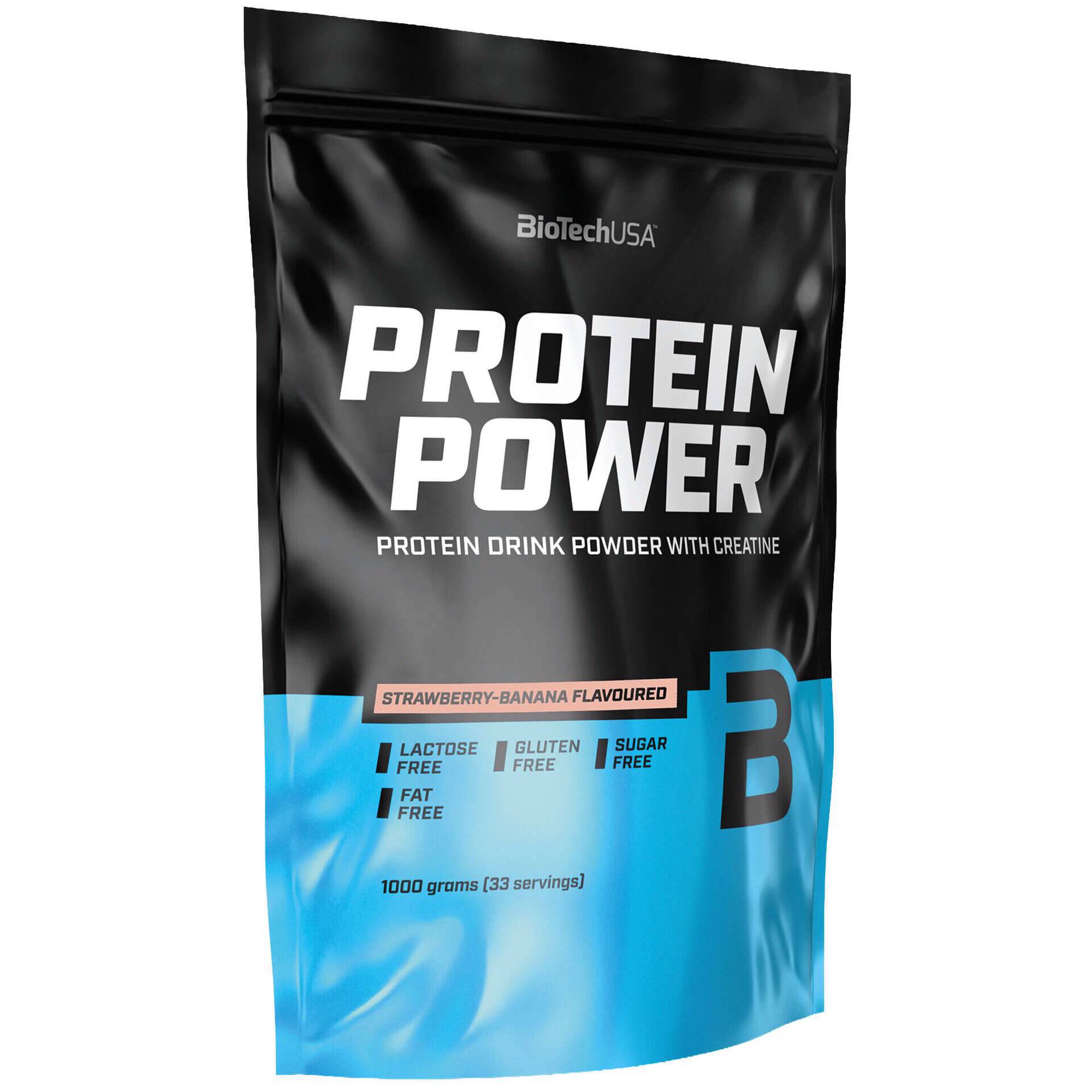 Prote&iacute;na de Morango e Banana Power BiotechUSA