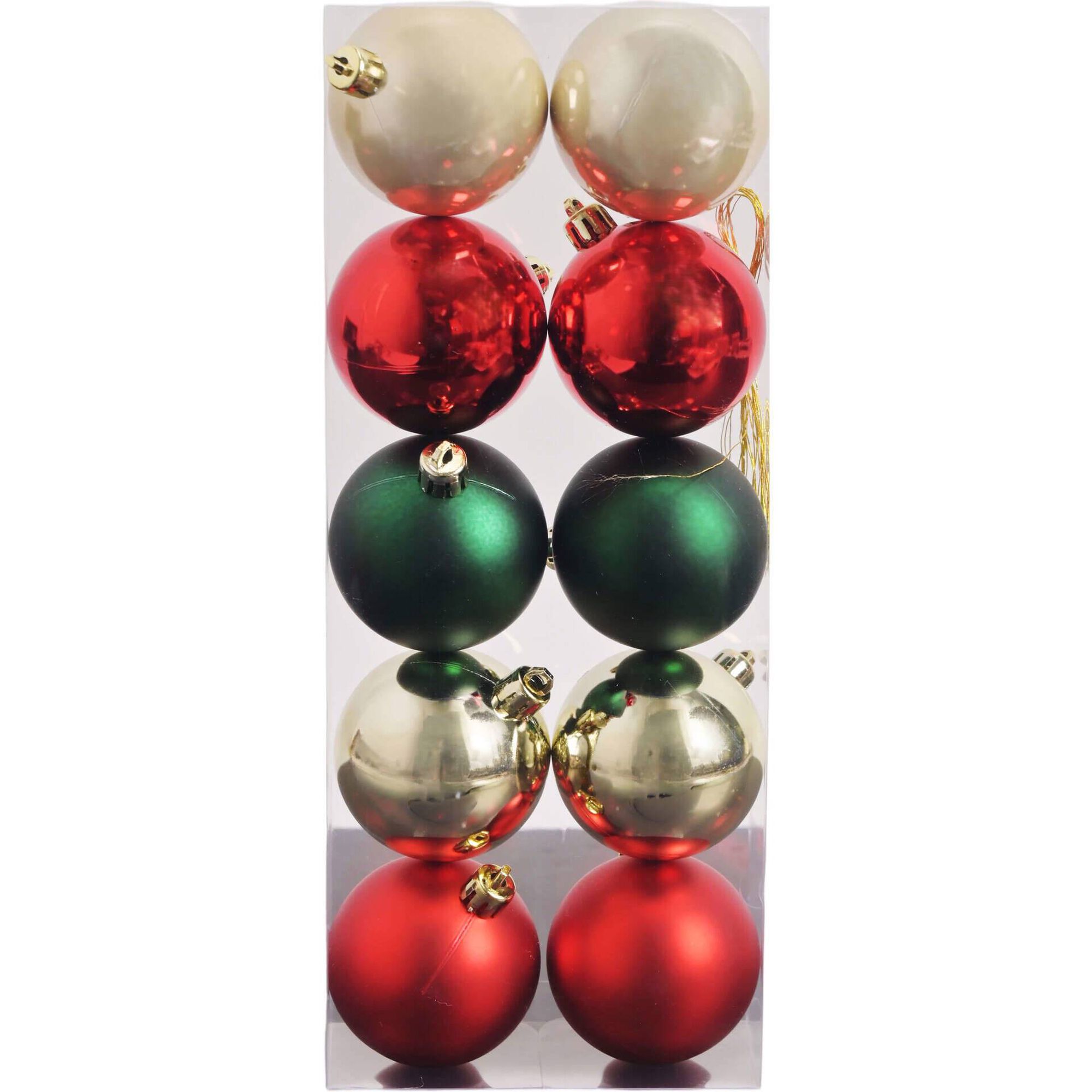 Conjunto 10 Bolas de Natal Tradicional Kasa