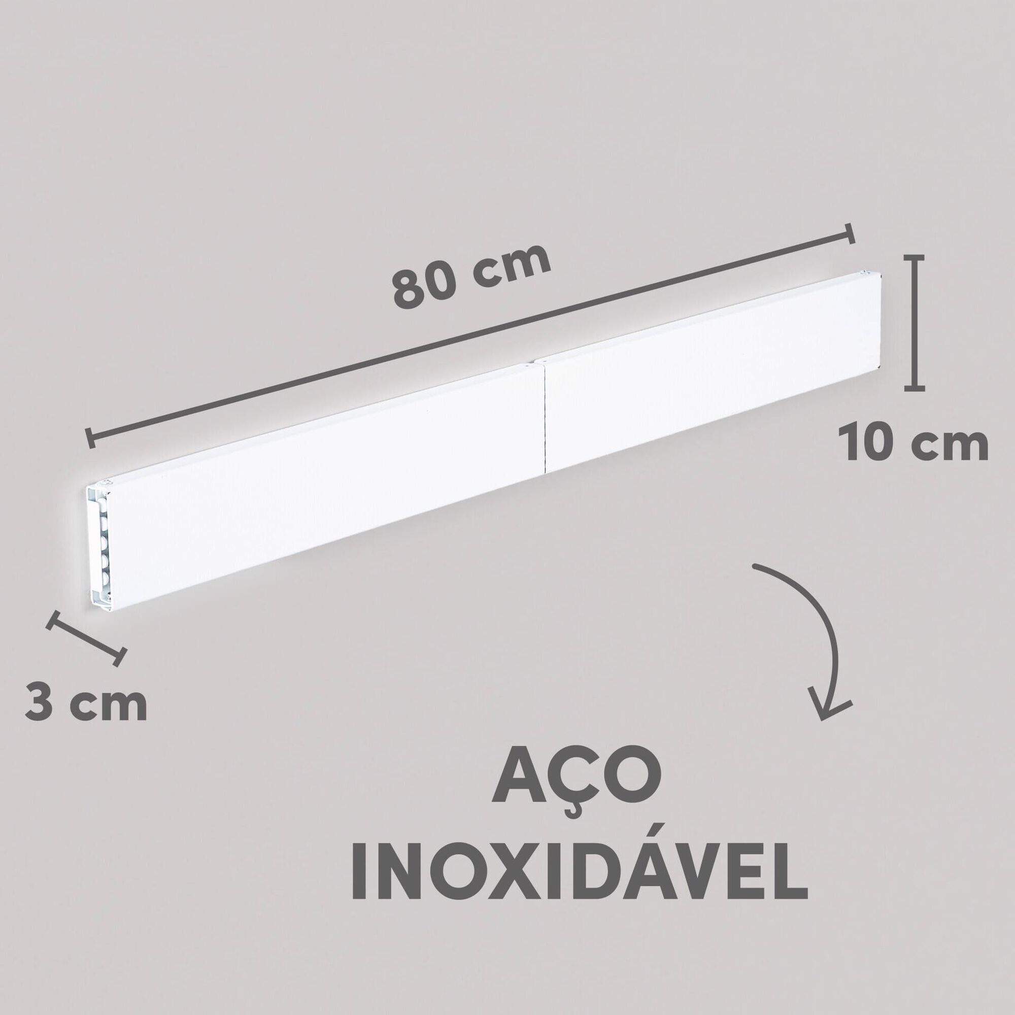 Estendal Parede Invis&iacute;vel Branco Kasa