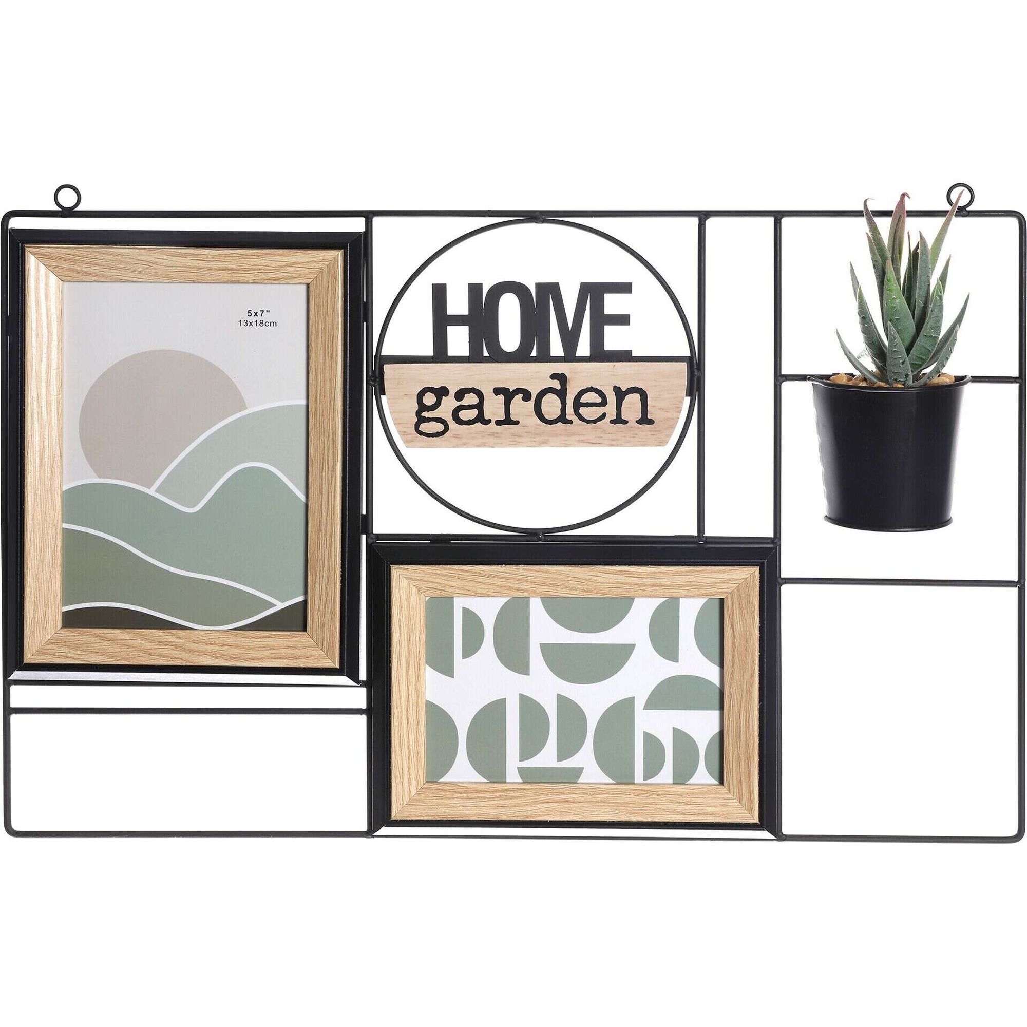 Moldura 2 Fotos com Vaso Home Garden