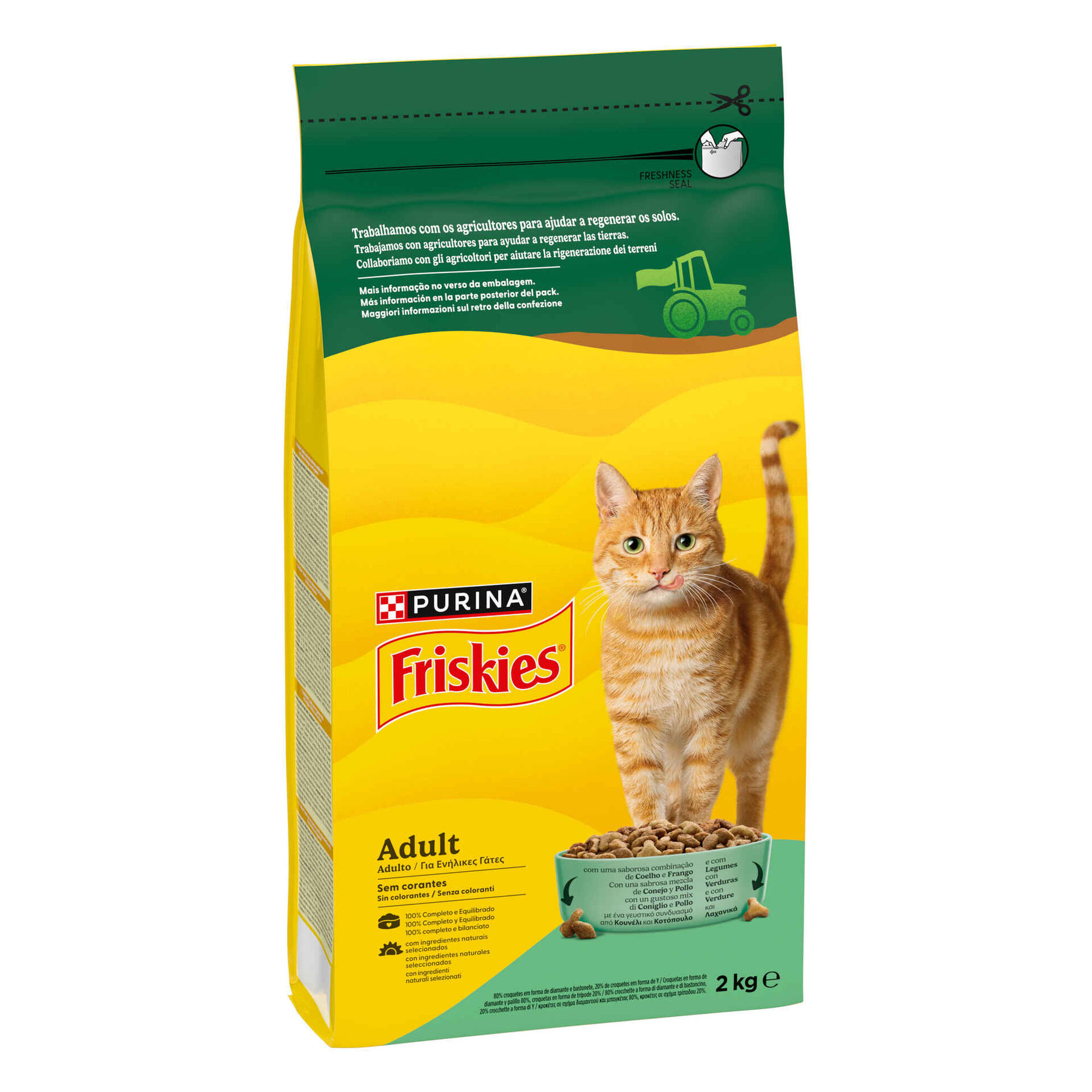 Ra&ccedil;&atilde;o para Gato Adulto Coelho, Frango e Legumes Purina Friskies