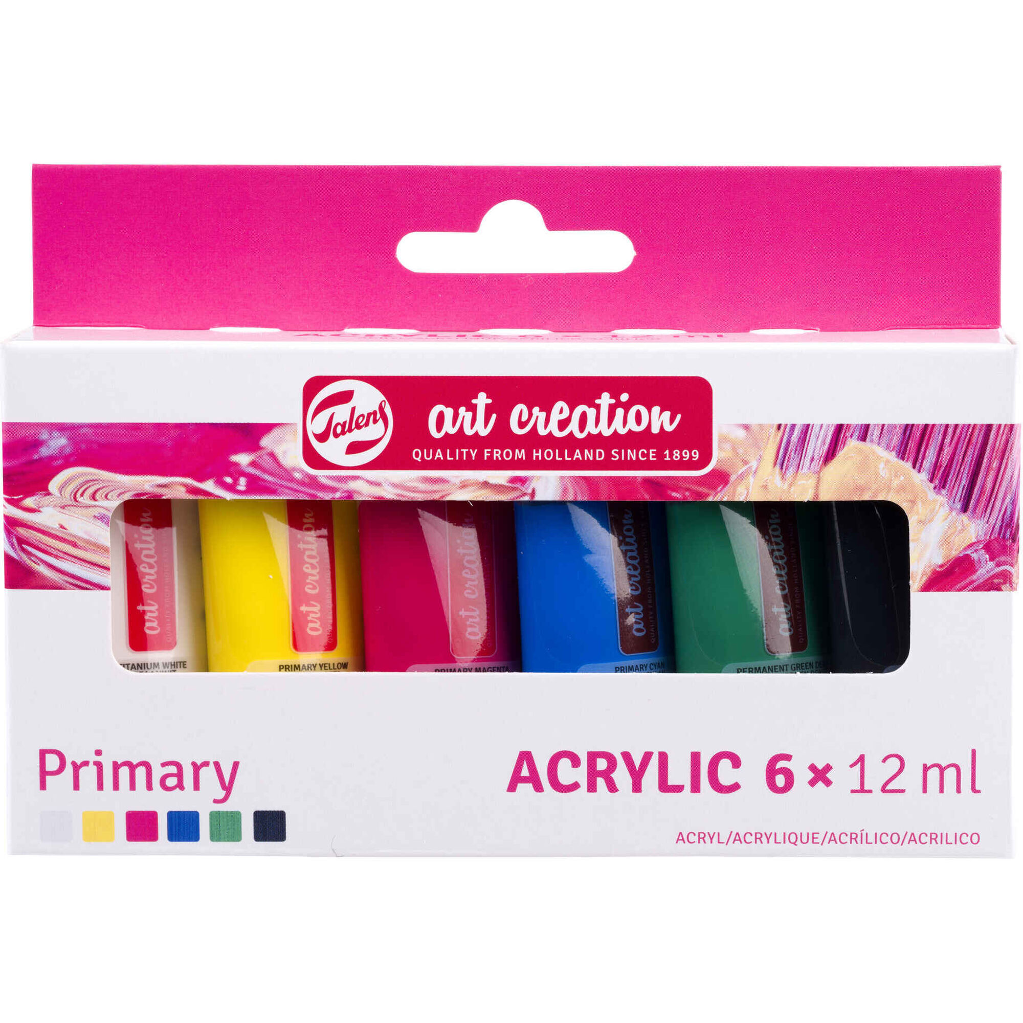 Tinta Acr&iacute;lica Art Creation Tons Prim&aacute;rios 12ml Talens