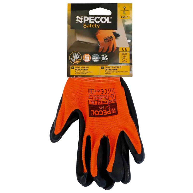 Luvas Nitrilo Ultra-Grip PM512 L/9 Pecol