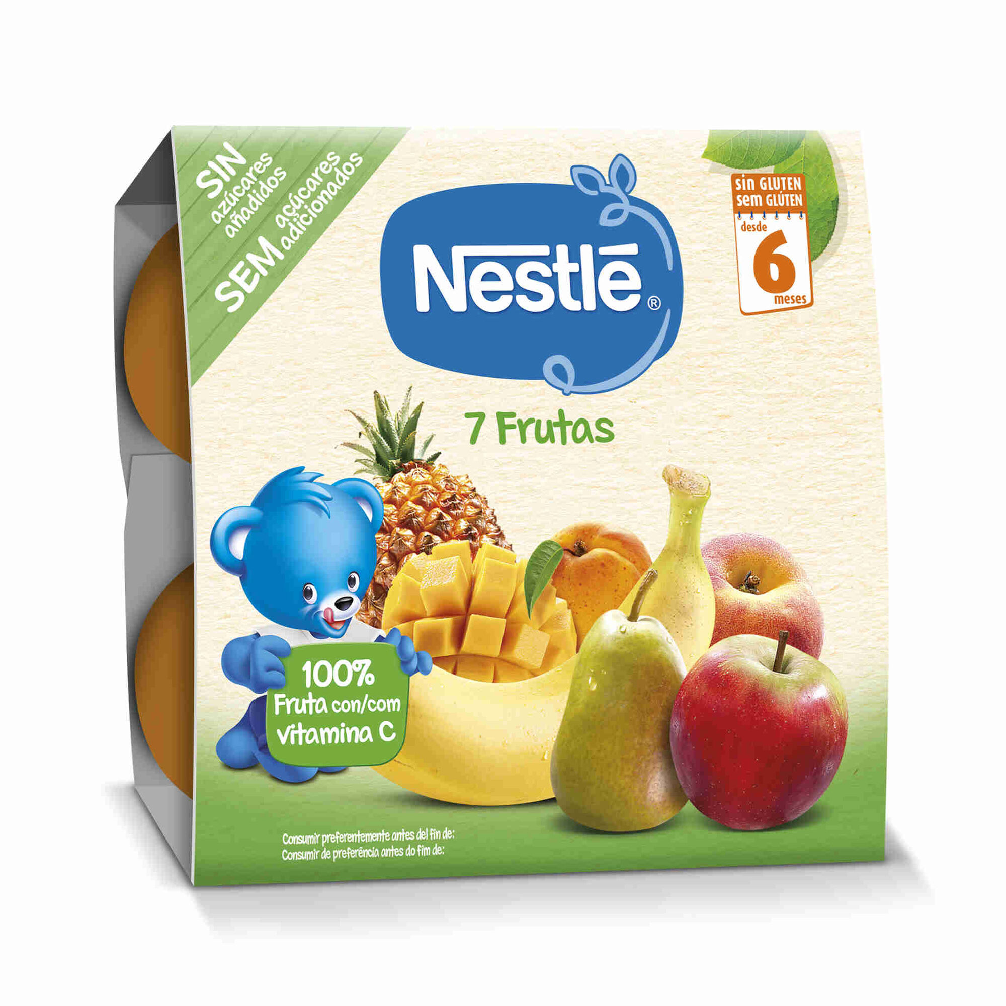 Boião de Fruta 7 Frutos +6M - emb. 4 x 100 gr - Nestlé