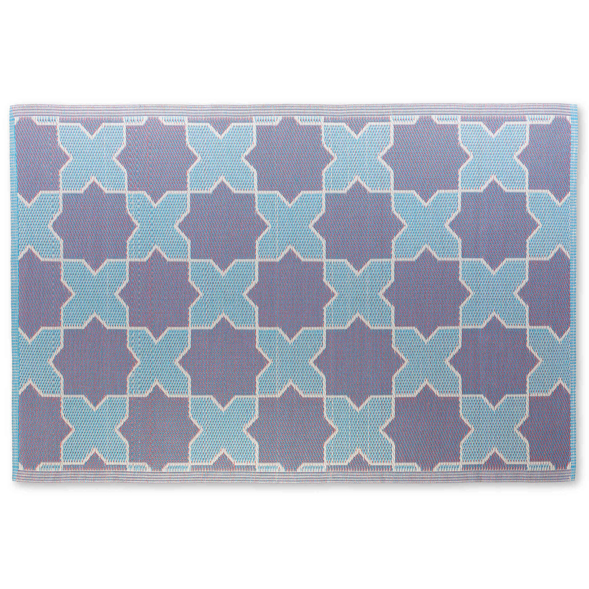 Tapete Cruzes Azul e Roxo 120x180cm Polipropileno Tapete Cruzes Azul e Roxo 120x180cm Polipropileno