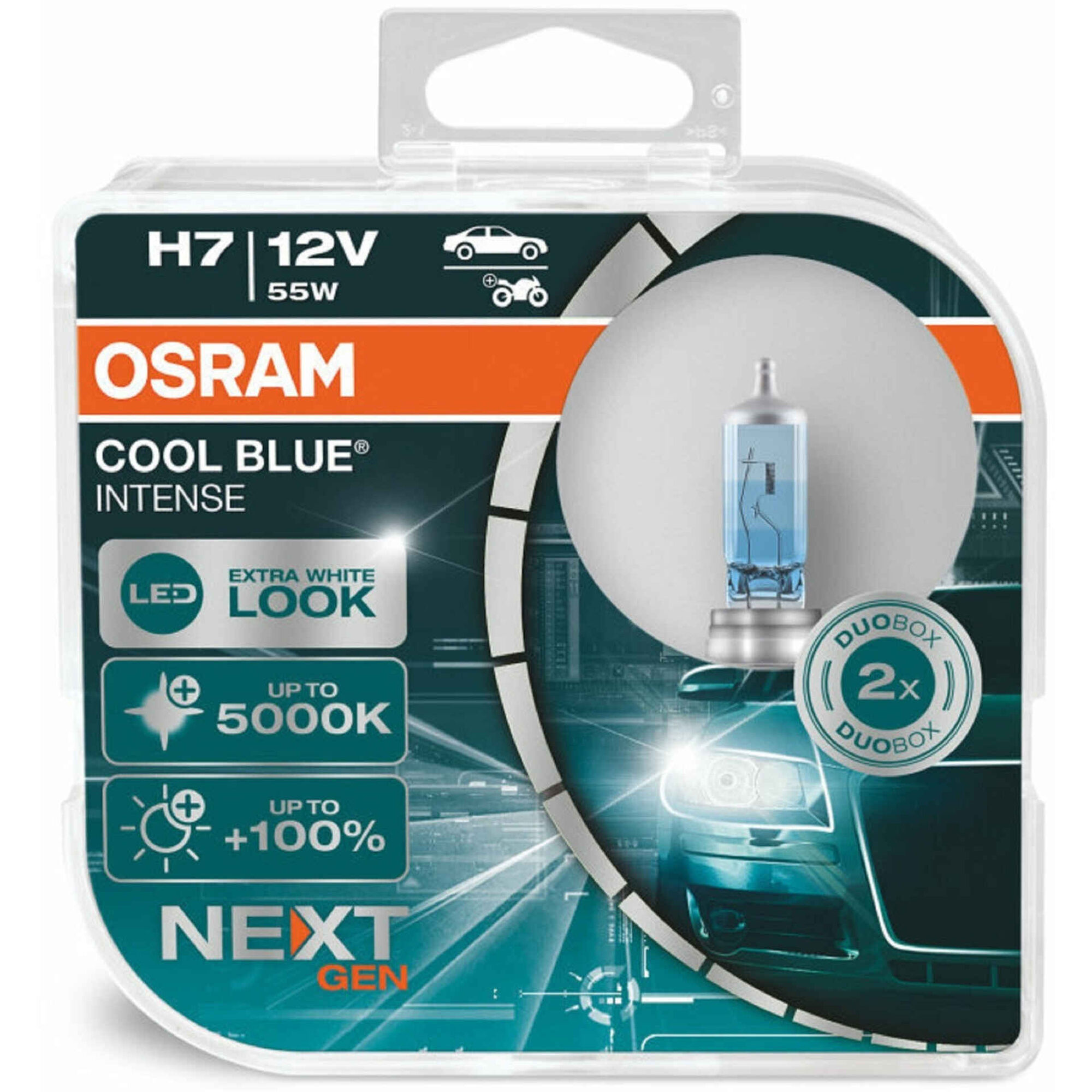 Conjunto 2 Lâmpadas Auto H7 55W