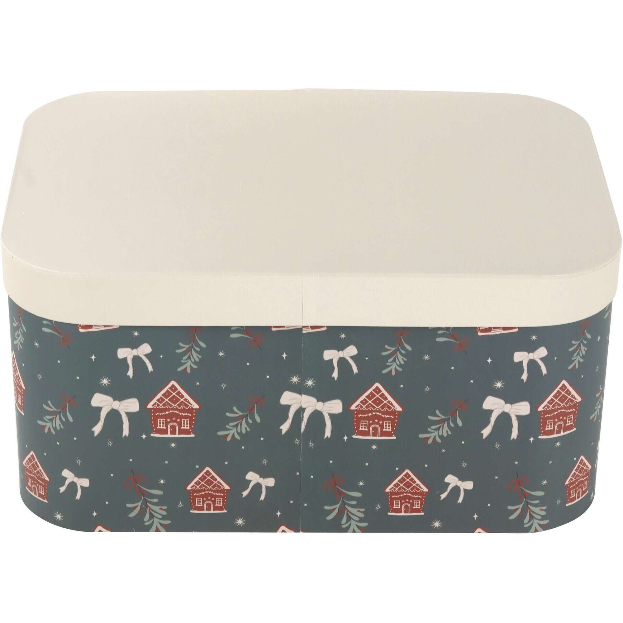 Caixa Cartão Oval 19x38,5x26,5cm Verde