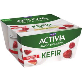 Iogurte Kefir Morango e Framboesa Activia