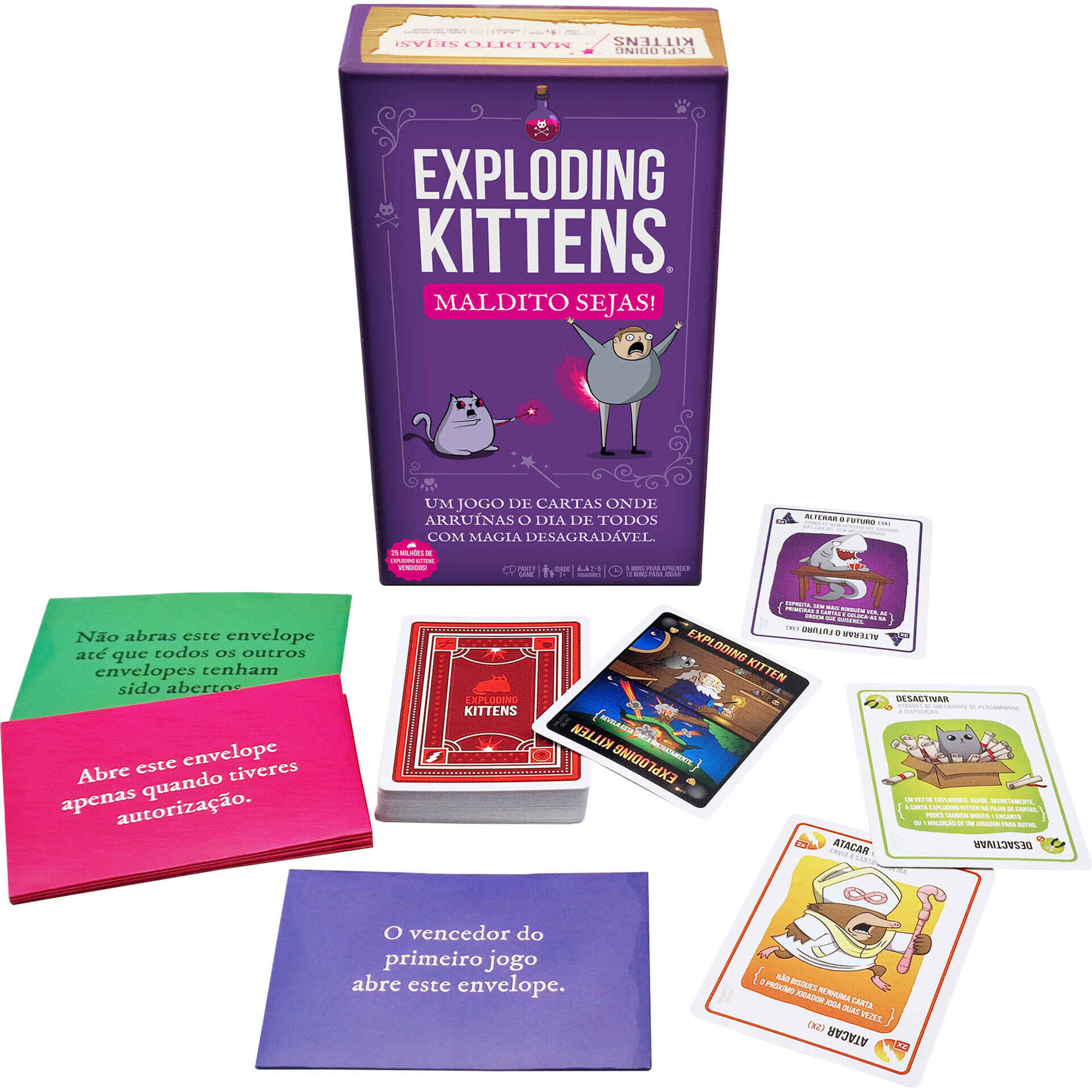 Mebogames - Jogo de Cartas Exploding Kittens - Maldito Sejas