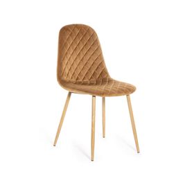 Cadeira Estofada Castanha Echair Lecce Kasa