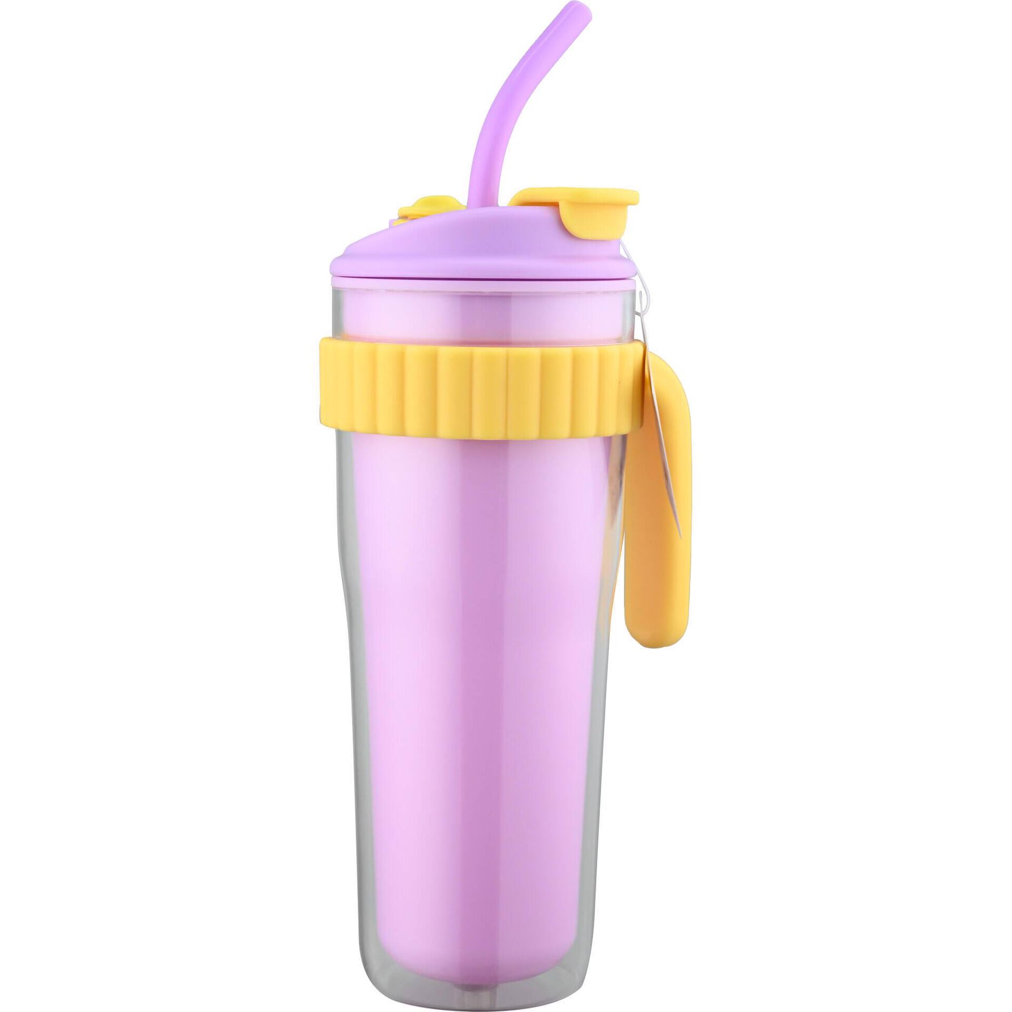 Caneca Happiness 900ml Roxo e Laranja
