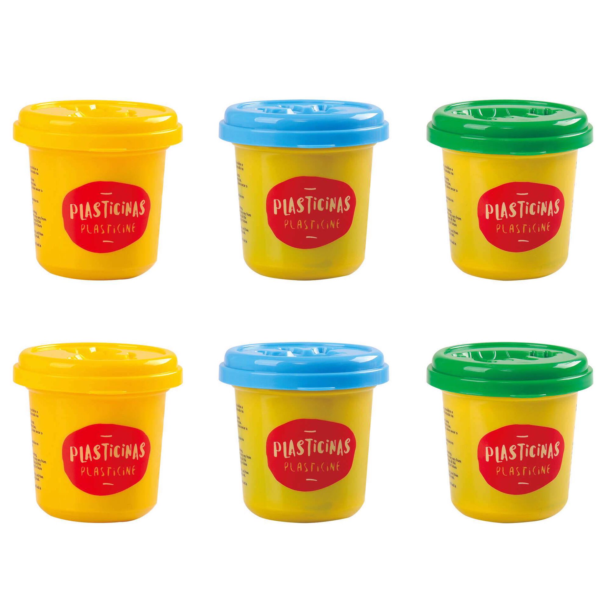 Conjunto de 6 Potes de Plasticina Conjunto de 6 Potes de Plasticina