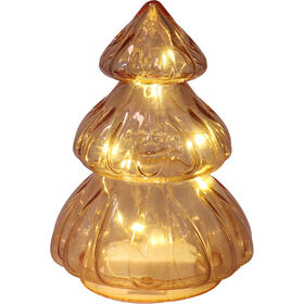 Árvore de Vidro Castanha com Luz