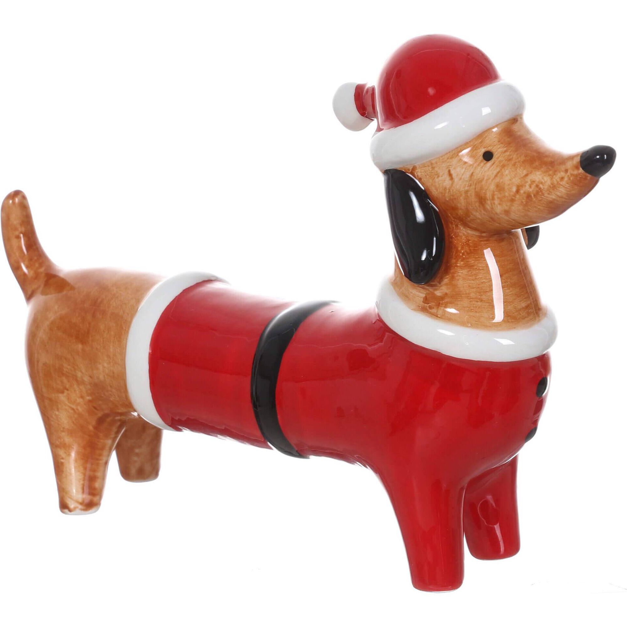 C&atilde;o Cer&acirc;mica Pai Natal Kasa