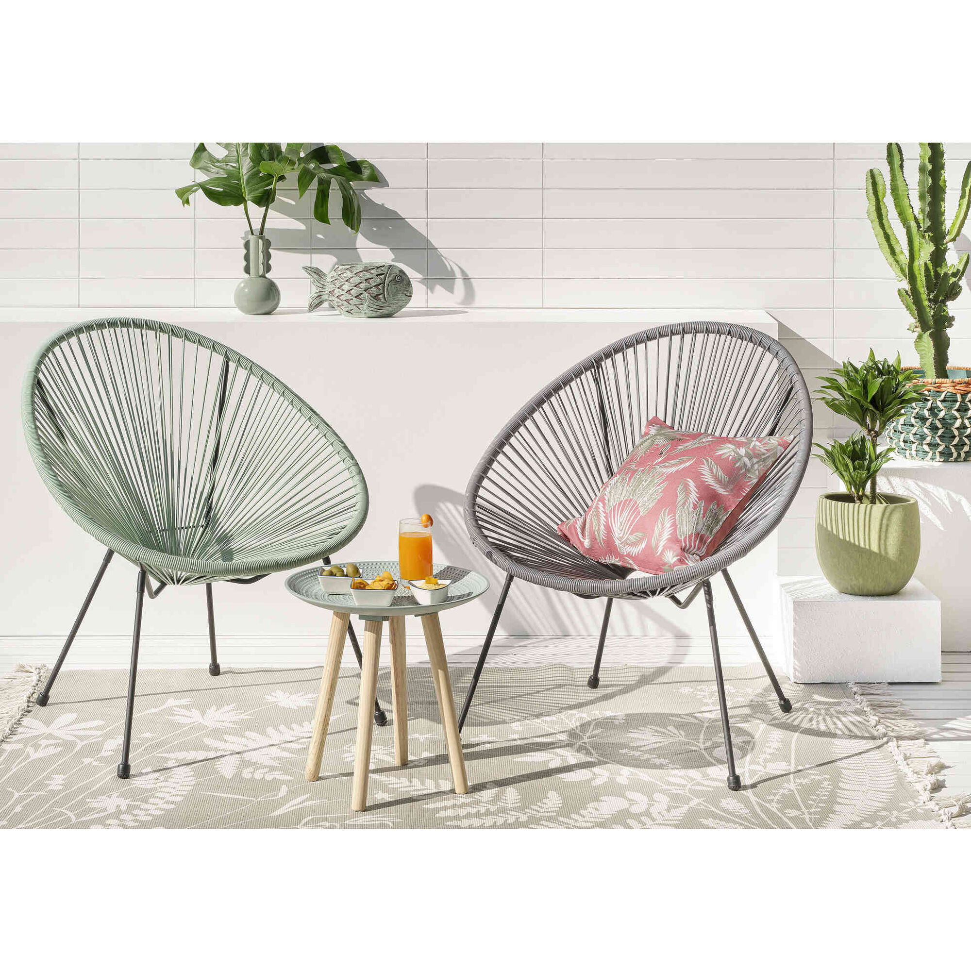 Cadeira Ovo Cinza Caribe II Kasa