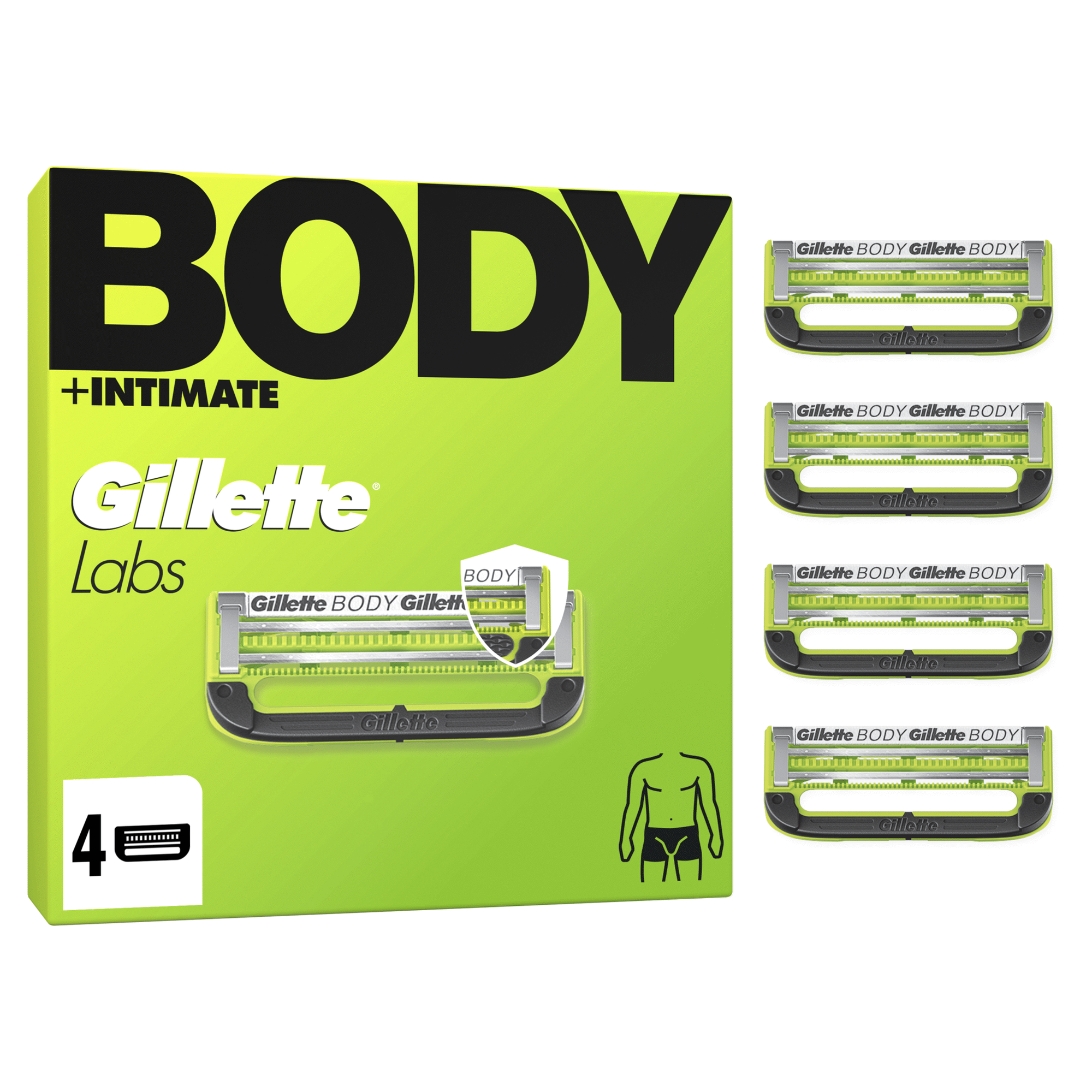 Recarga de L&acirc;minas Body + Intimate Gillette Labs