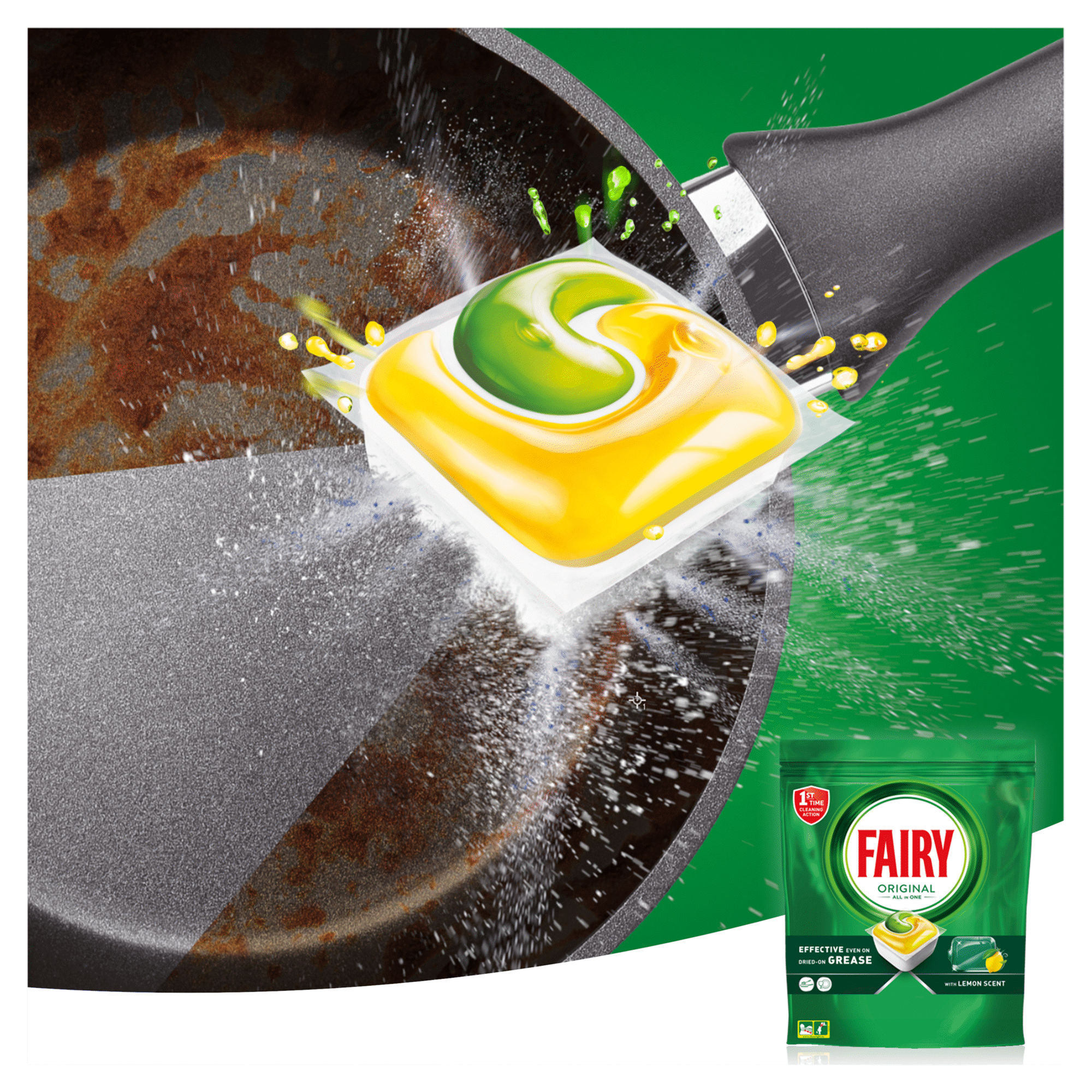 Detergente M&aacute;quina Loi&ccedil;a Pastilhas Original Lim&atilde;o Fairy