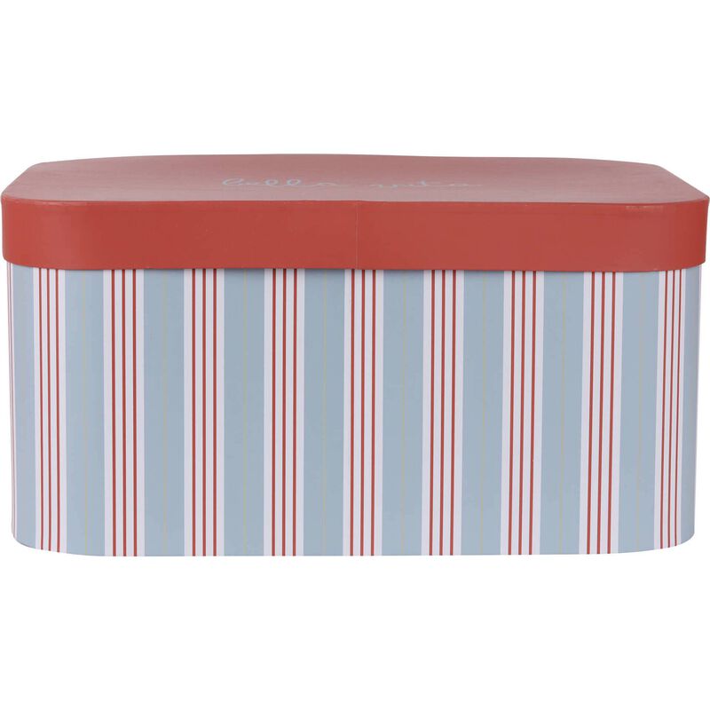 Caixa Riscas Finas Azuis 38,5x26,5x19cm Kasa